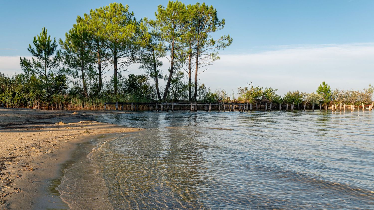 Plage de Biscarrosse au bord de l’océan sous une belle lumière