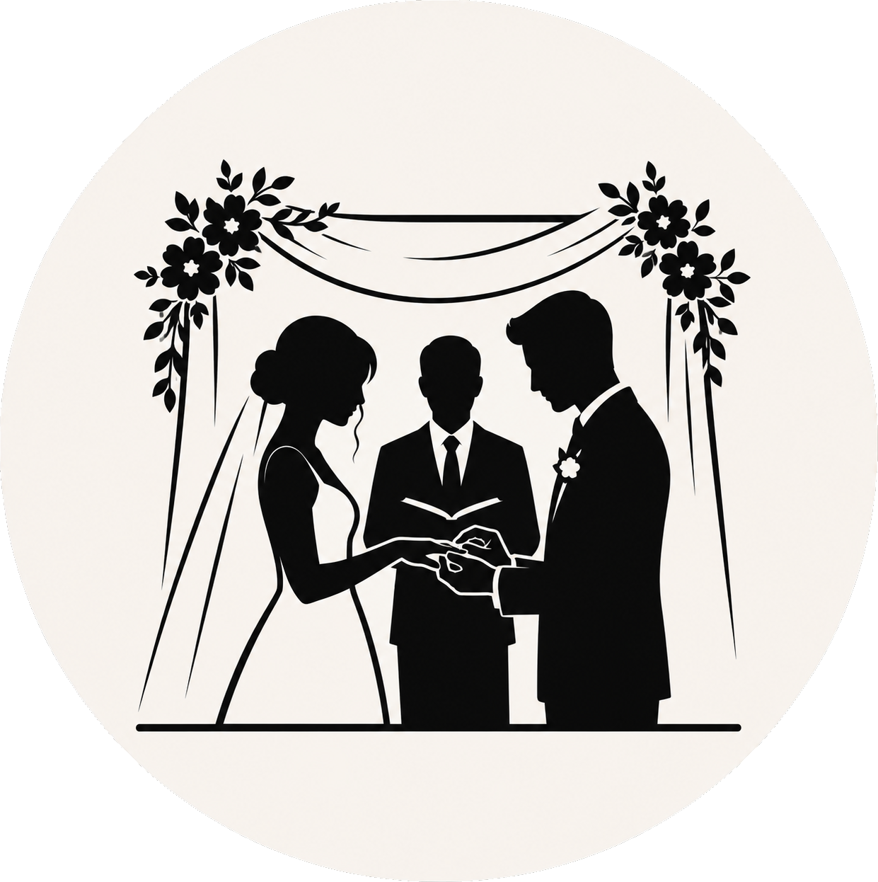 Logo représentant une cérémonie laïque / religieuse.