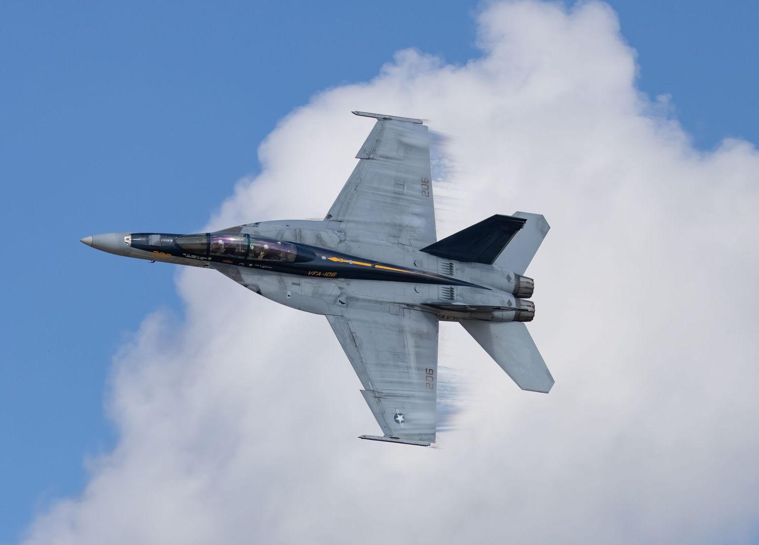 F-18 flying