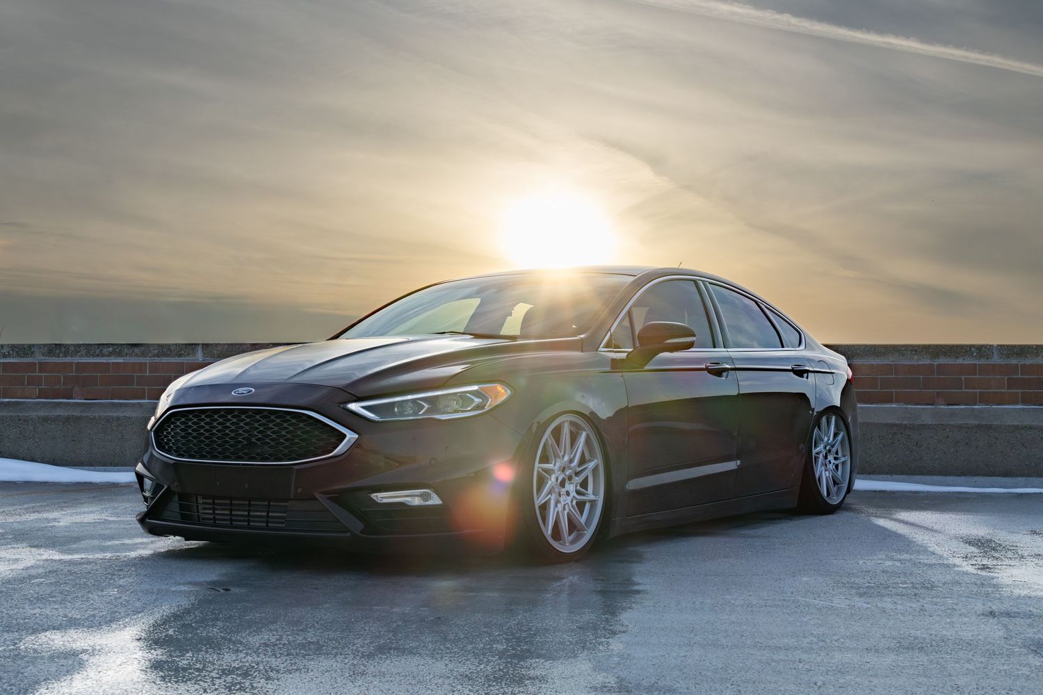 2017 burgundy Ford Fusion Sport