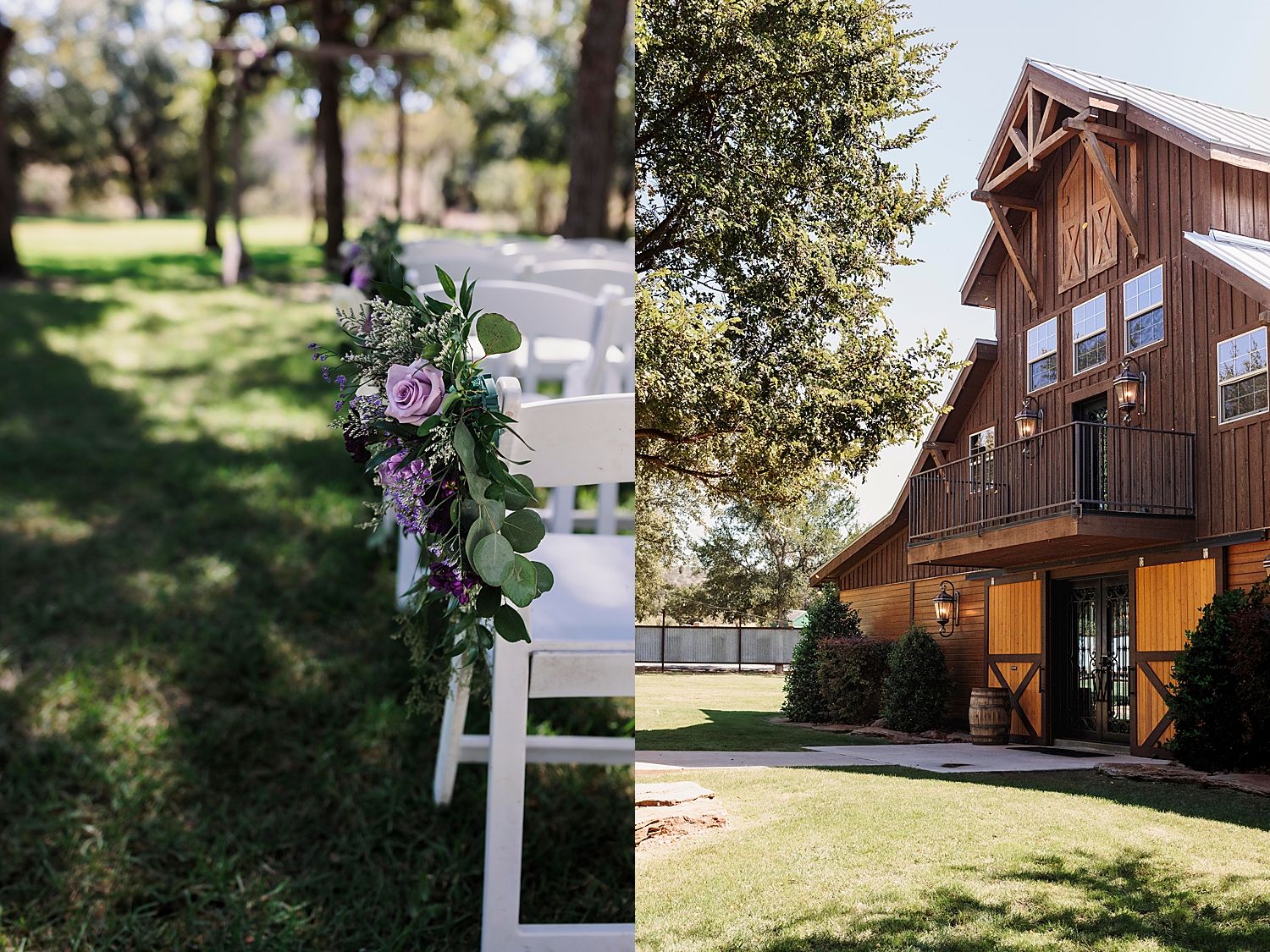 barn overlooking the ceremony lawn in the Texas Hill Country
