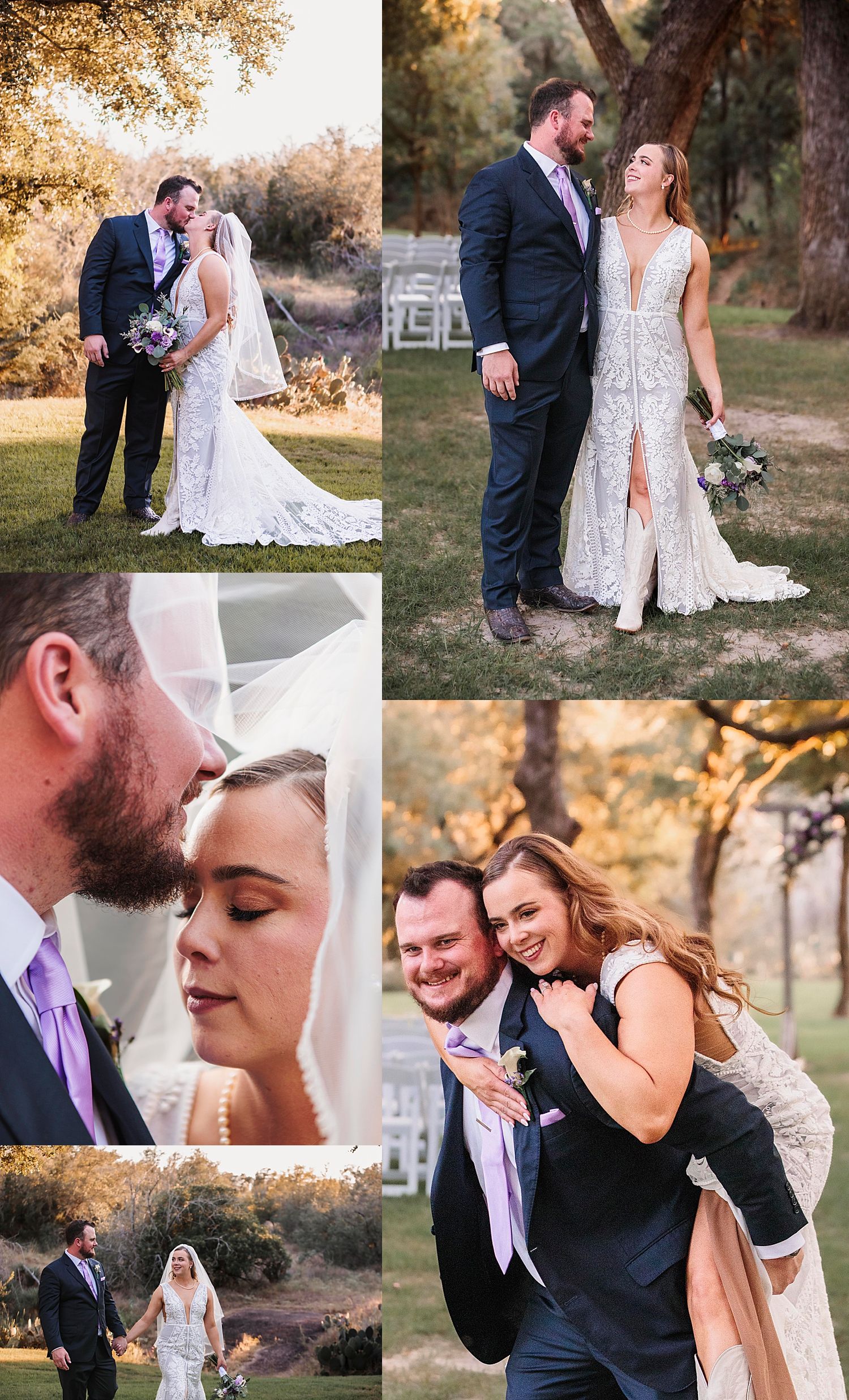 newlyweds share a private moment during golden hour by Claire Malaby Photography