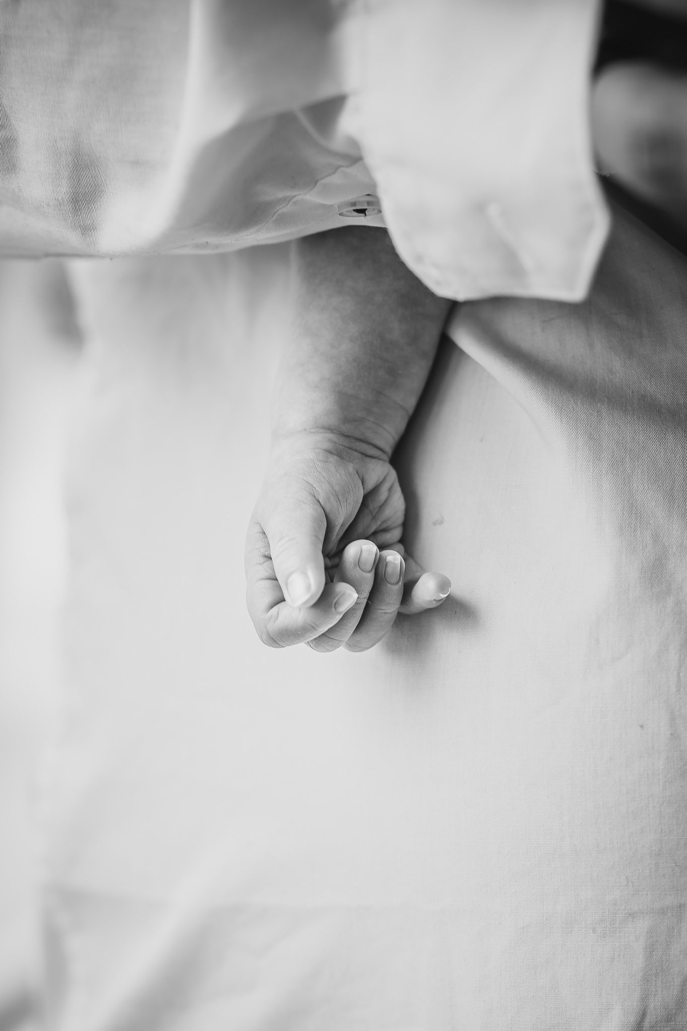 Close up of newborn hand