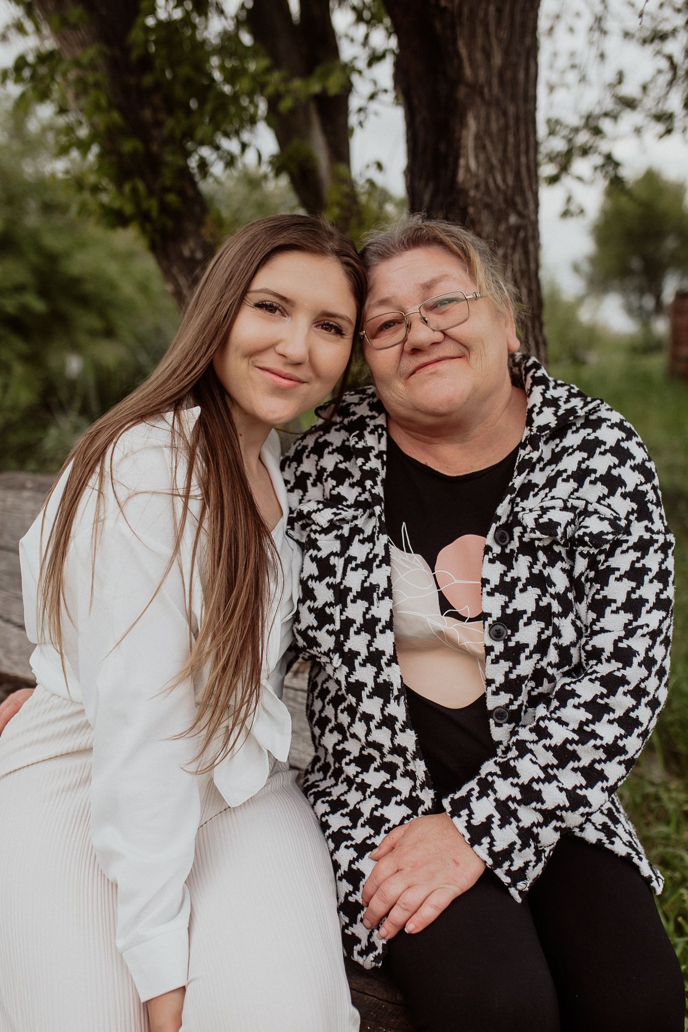 Portrait of mother and daughter