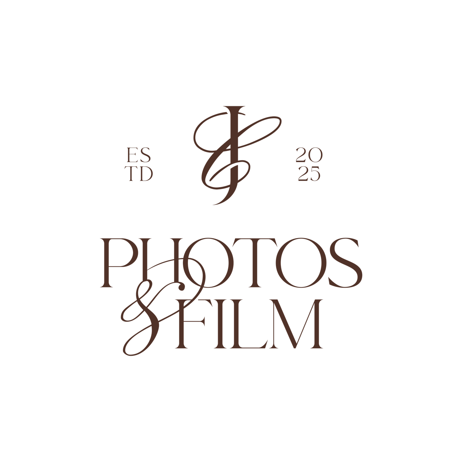 Stylish brown photography studio logos with elegant typography.