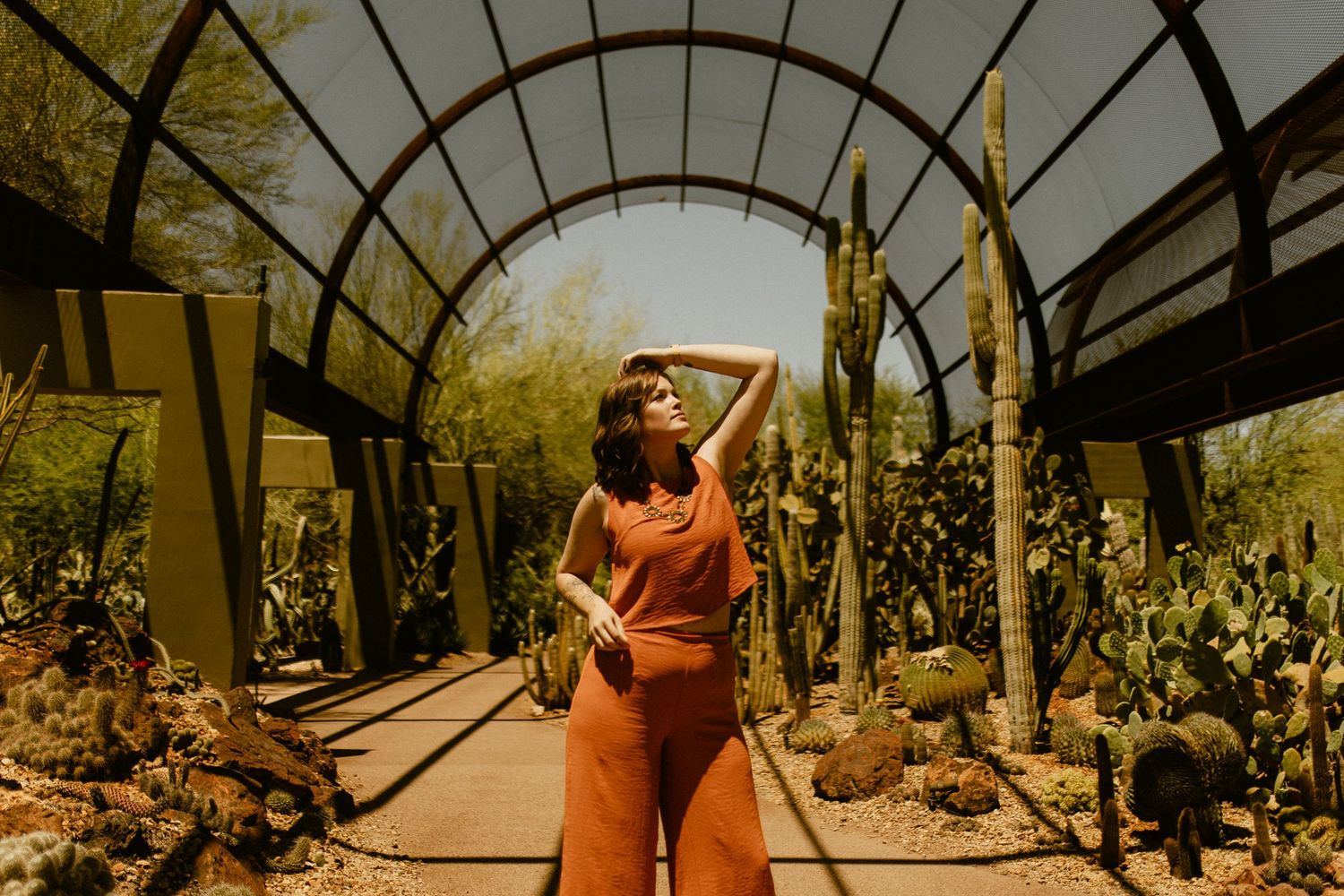Arizona Creative Moody Poetic Colorful photoshoot at botanical gardens