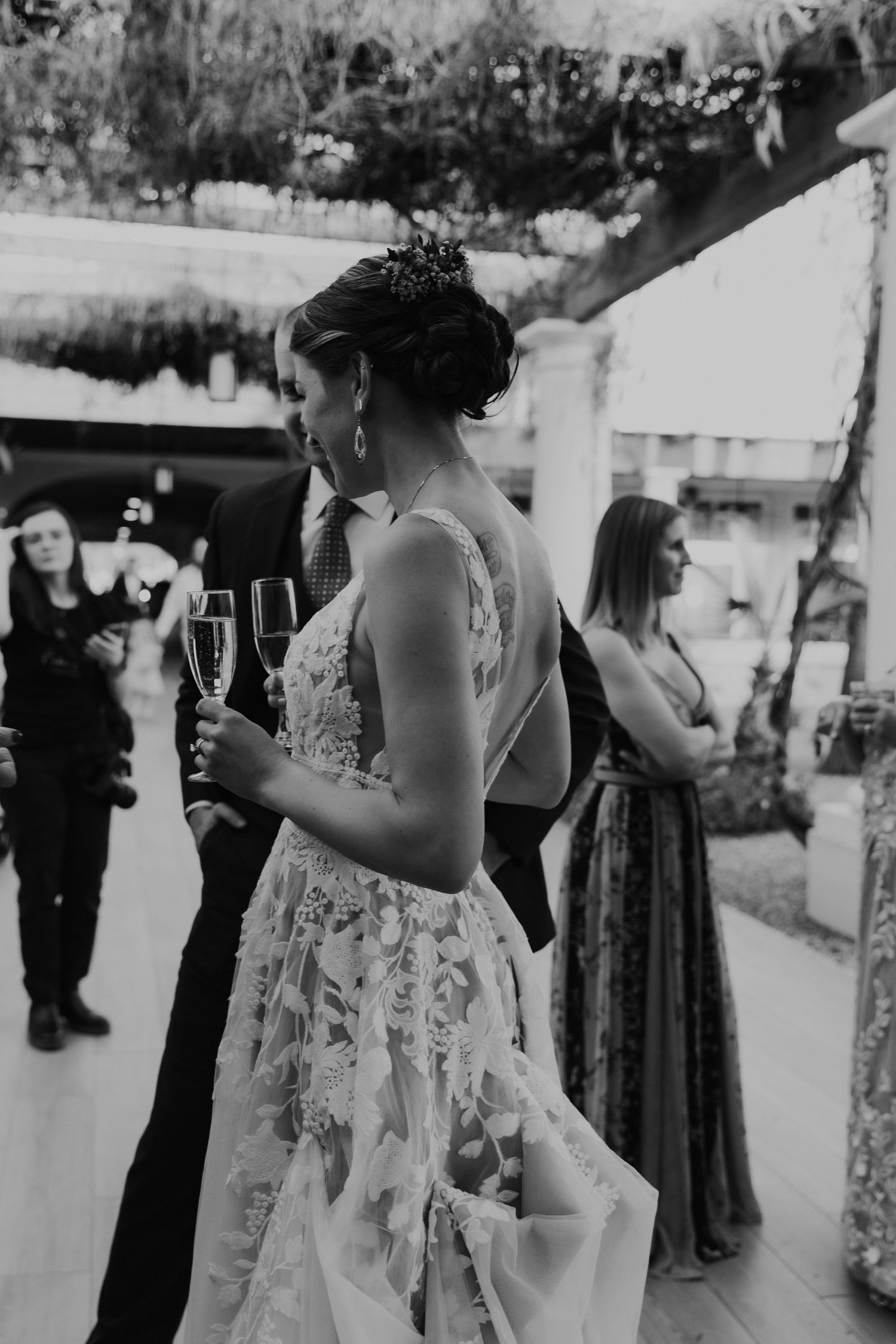 Arizona Creative Moody and Poetic Black and white Wedding Photos