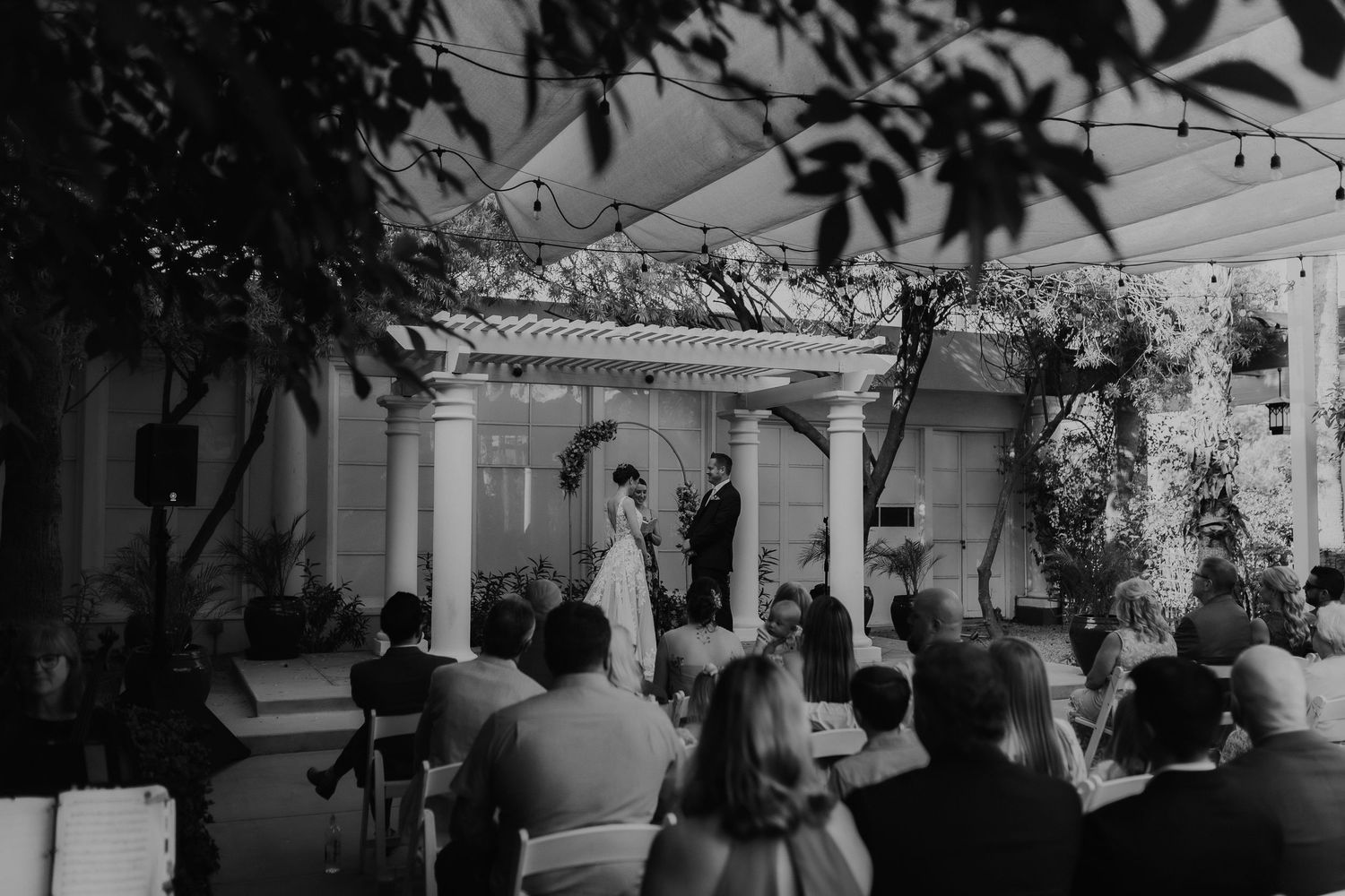 Arizona Creative Moody and Poetic Black and white Wedding photography