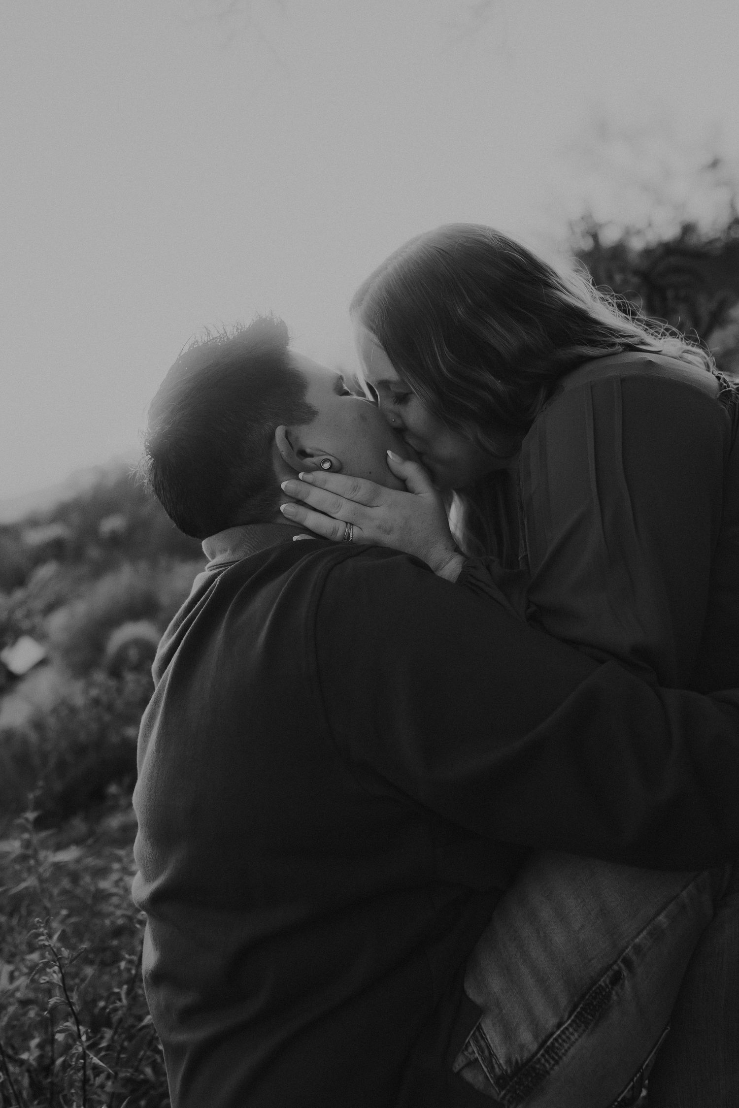 Arizona Moody Poetic Black and White LGBTQIA+ wedding photography