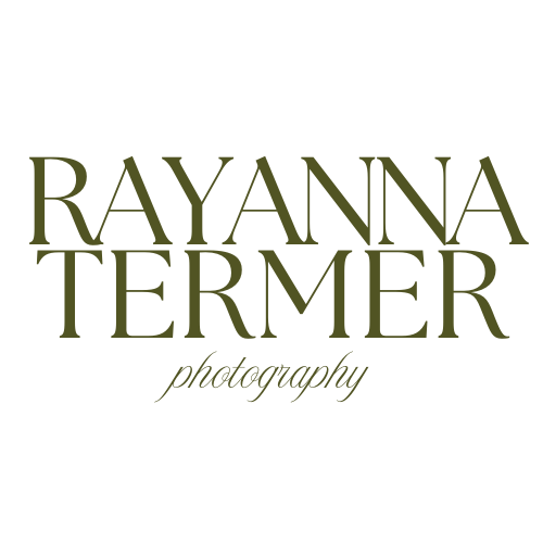 Rayanna Termer Photography logo in olive green serif font on white background.