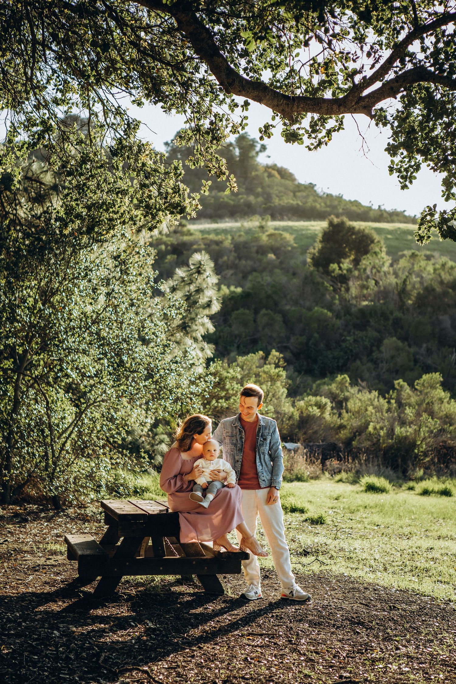 Young family with baby at sunset — Boulder Colorado family photographer Anna Tsenta