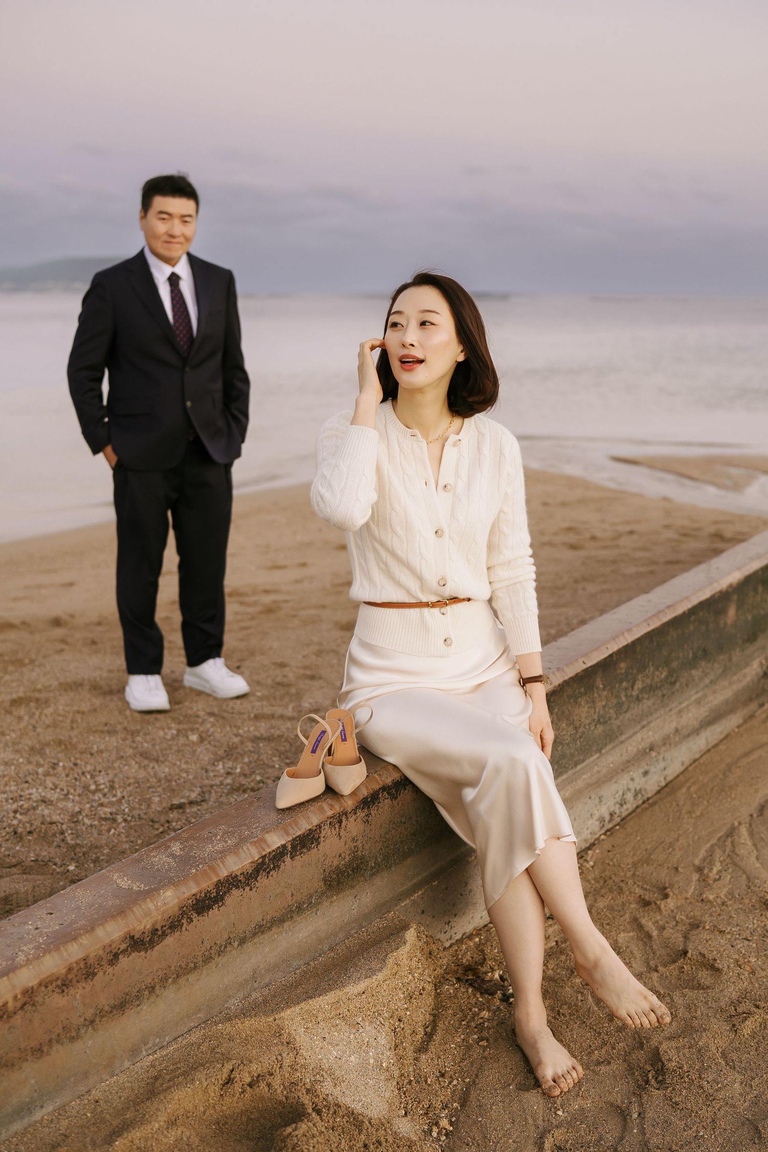 Cinematic wedding shoot at Kahala beach.