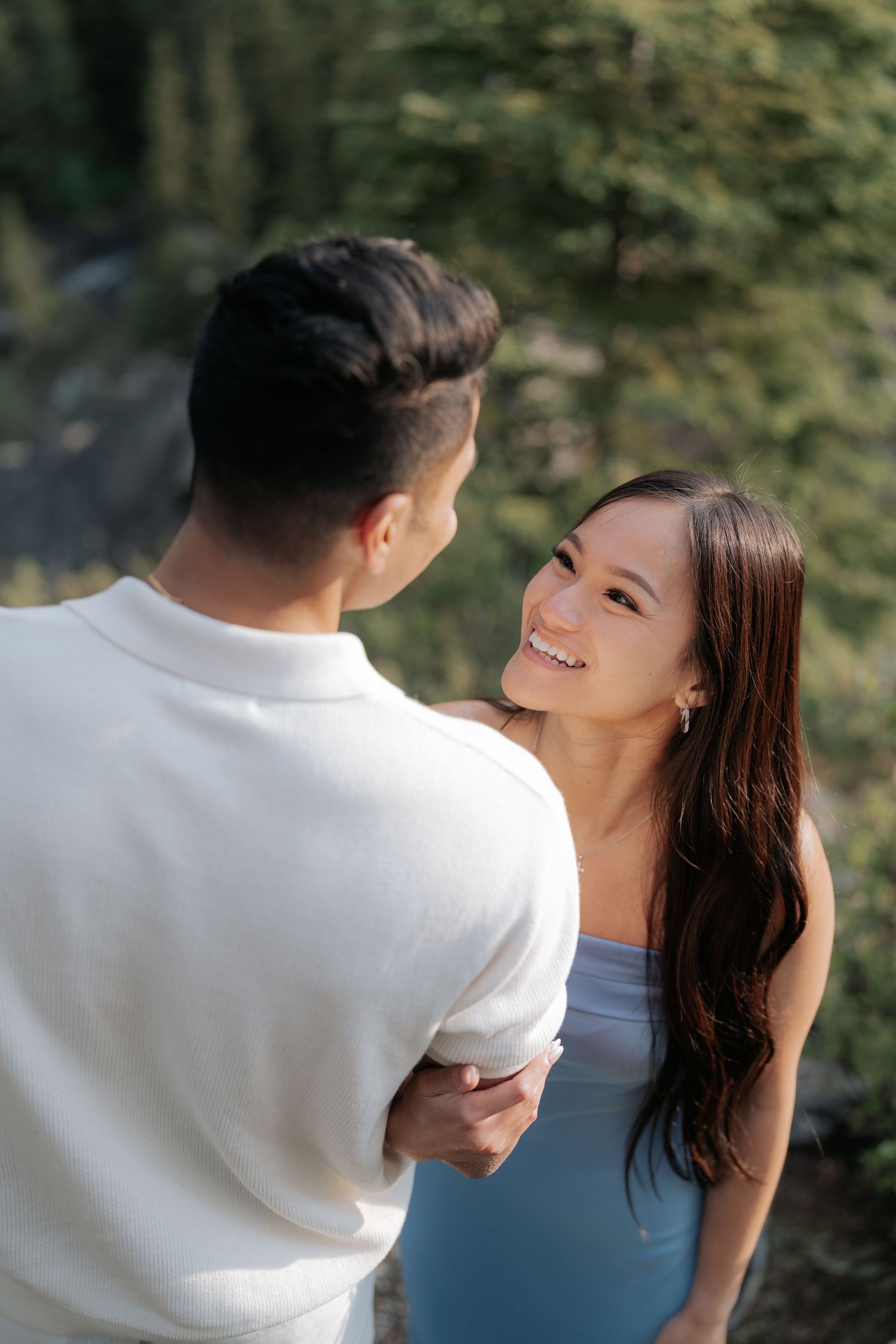 Sunrise proposal at Moraine Lake in Banff National Park