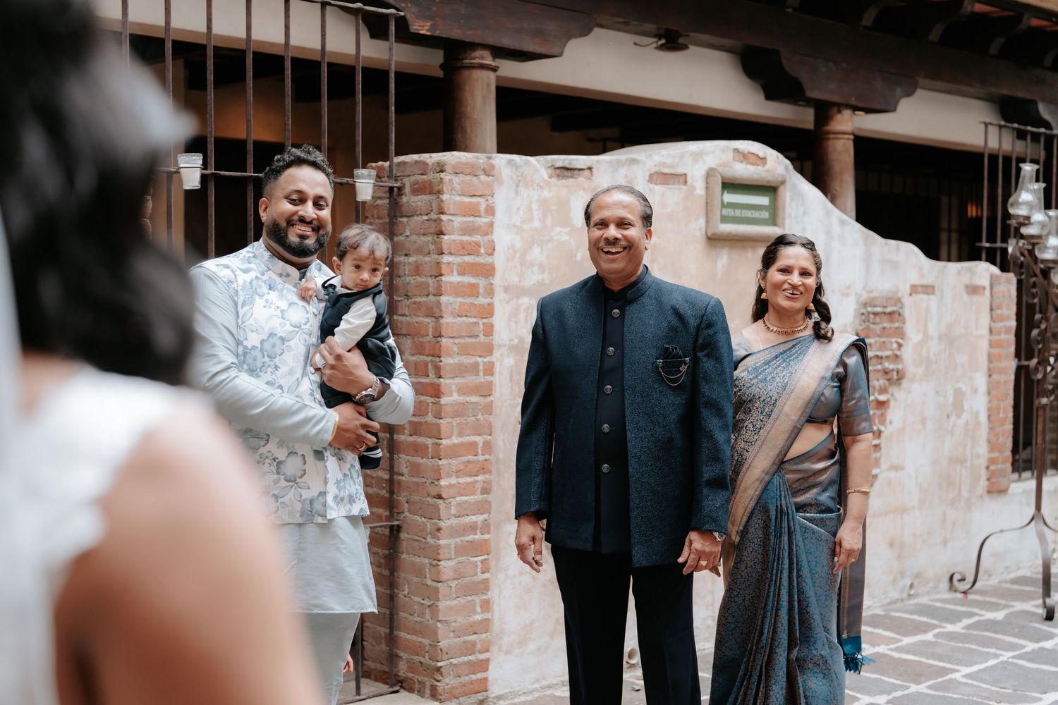 Bride getting ready for a South Indian Catholic wedding in Antigua Guatemala