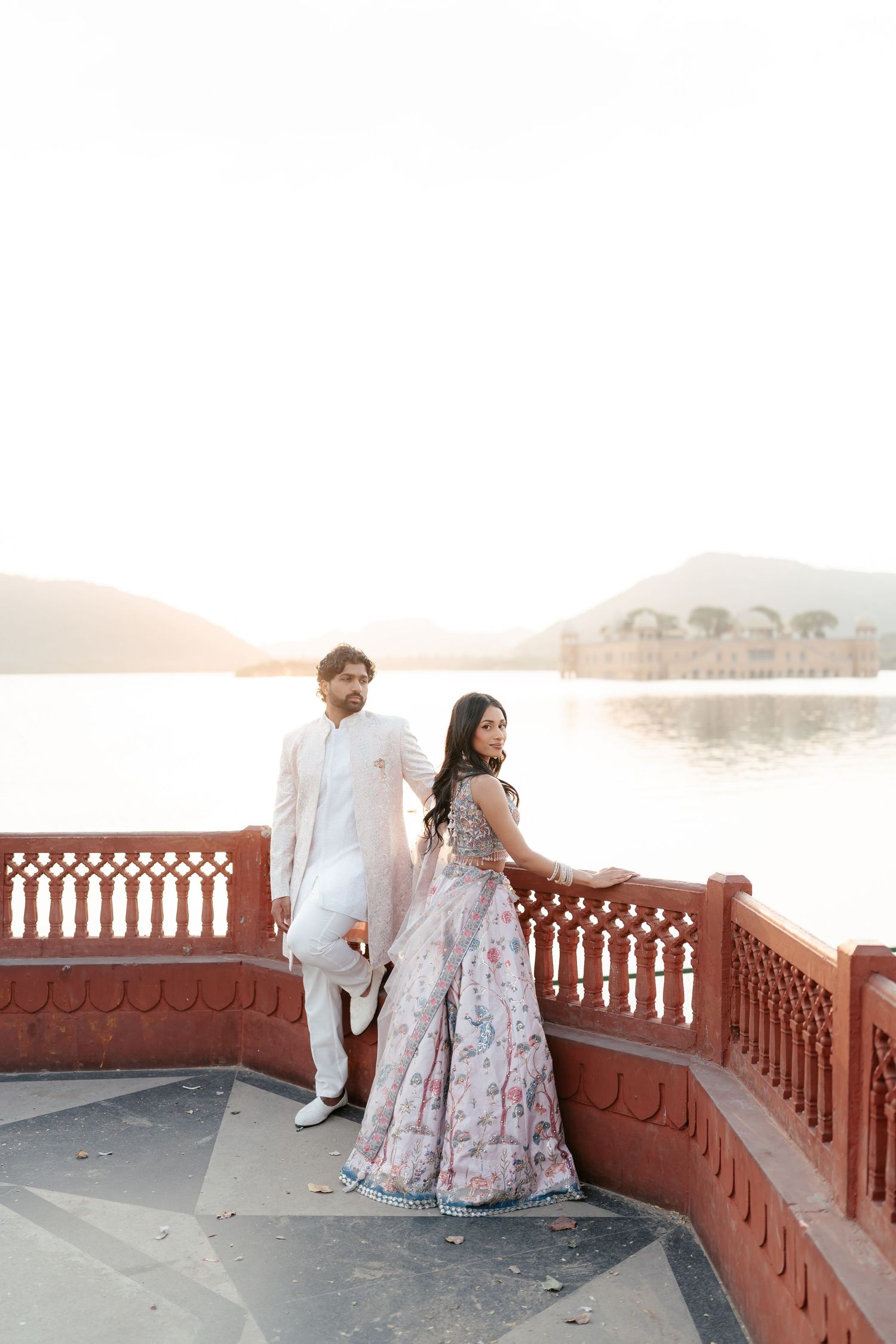 Jaipur engagement shoot at Jal Mahal