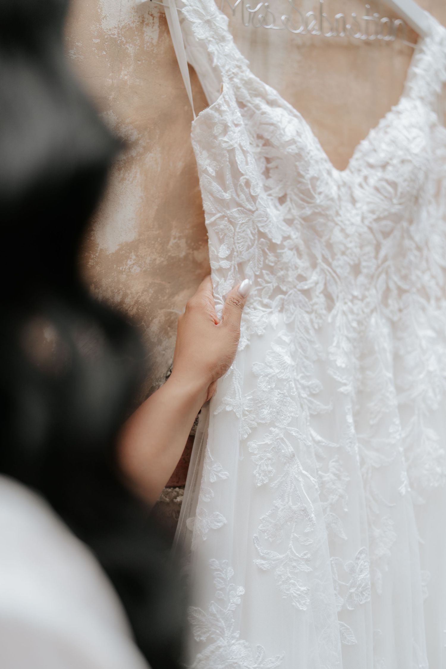 Wedding details and attire during South Indian Catholic wedding Antigua Guatemala