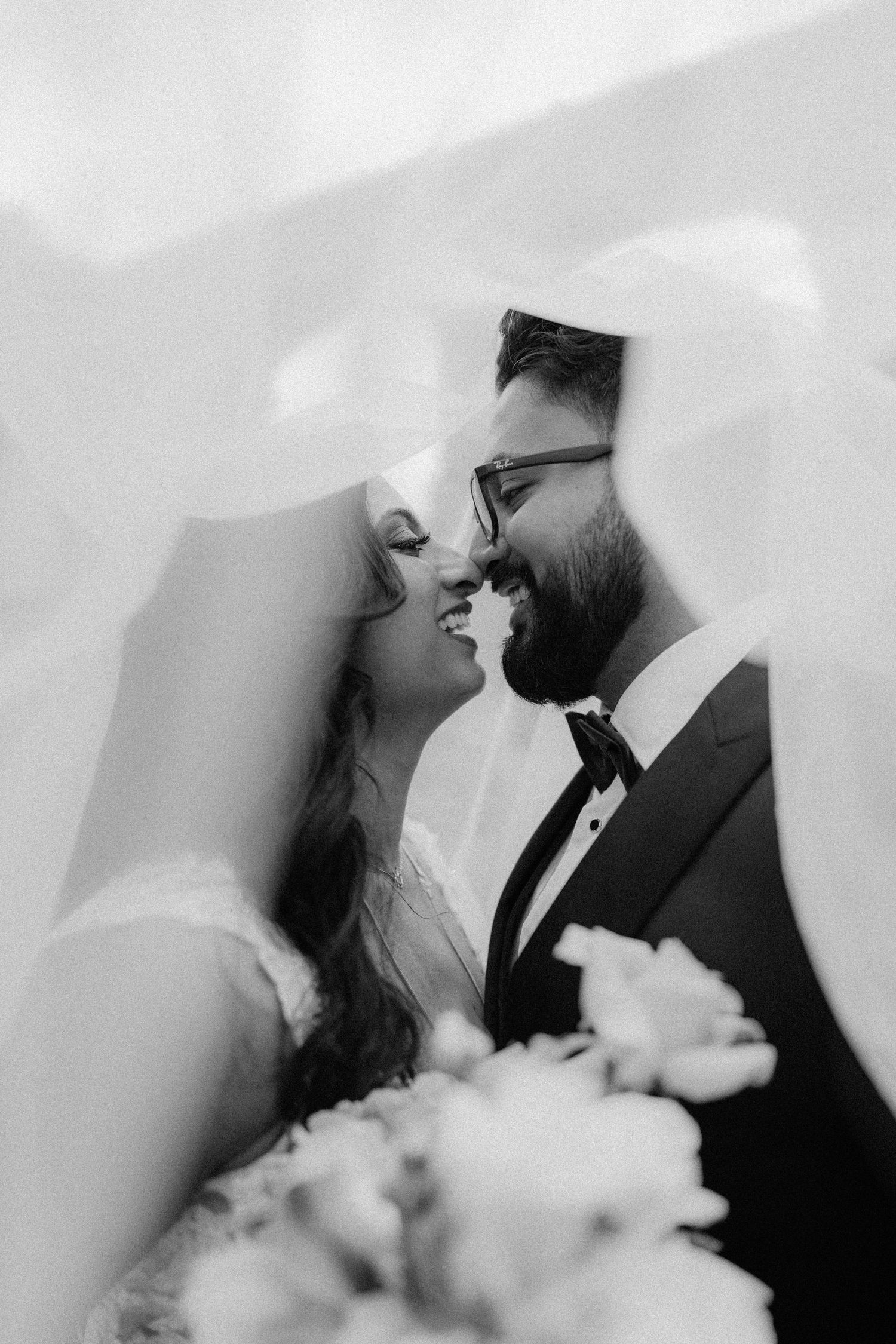 Bride and groom captured during a South Indian Catholic wedding ceremony in Antigua, Guatemala