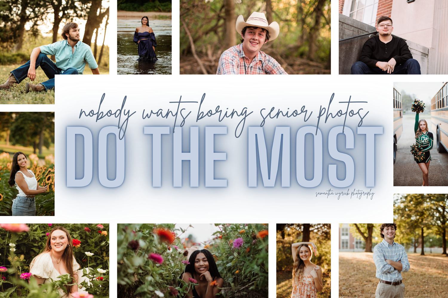 A collage of outdoor lifestyle and family photography featuring natural settings and candid moments in warm sunlight.