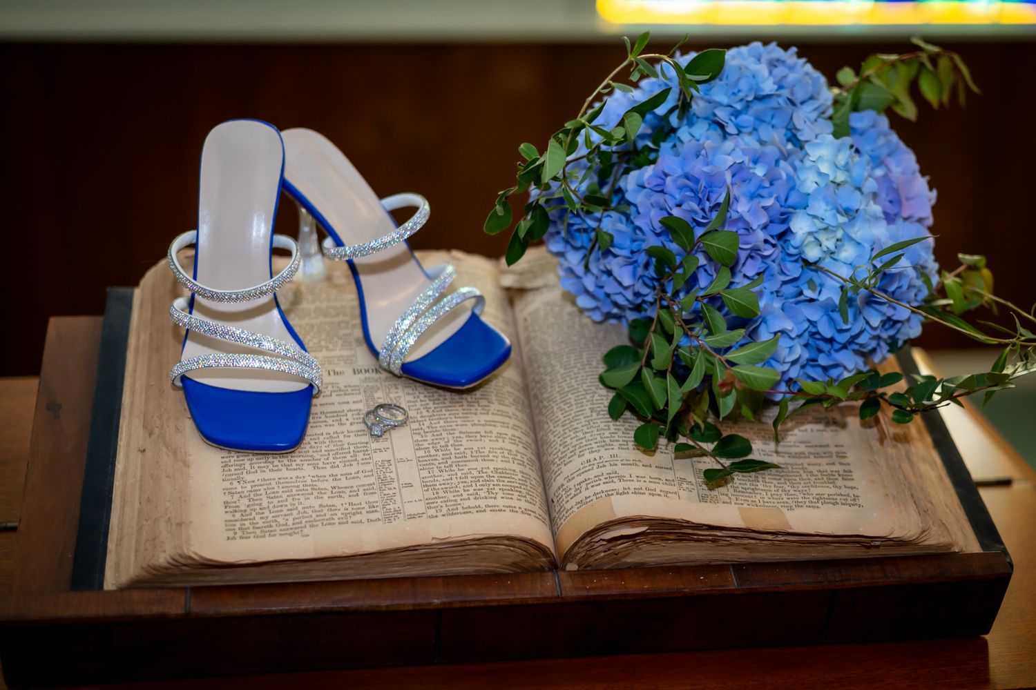 Wedding Details photographer photography Cleveland Mississippi Bible rings shoes flowers