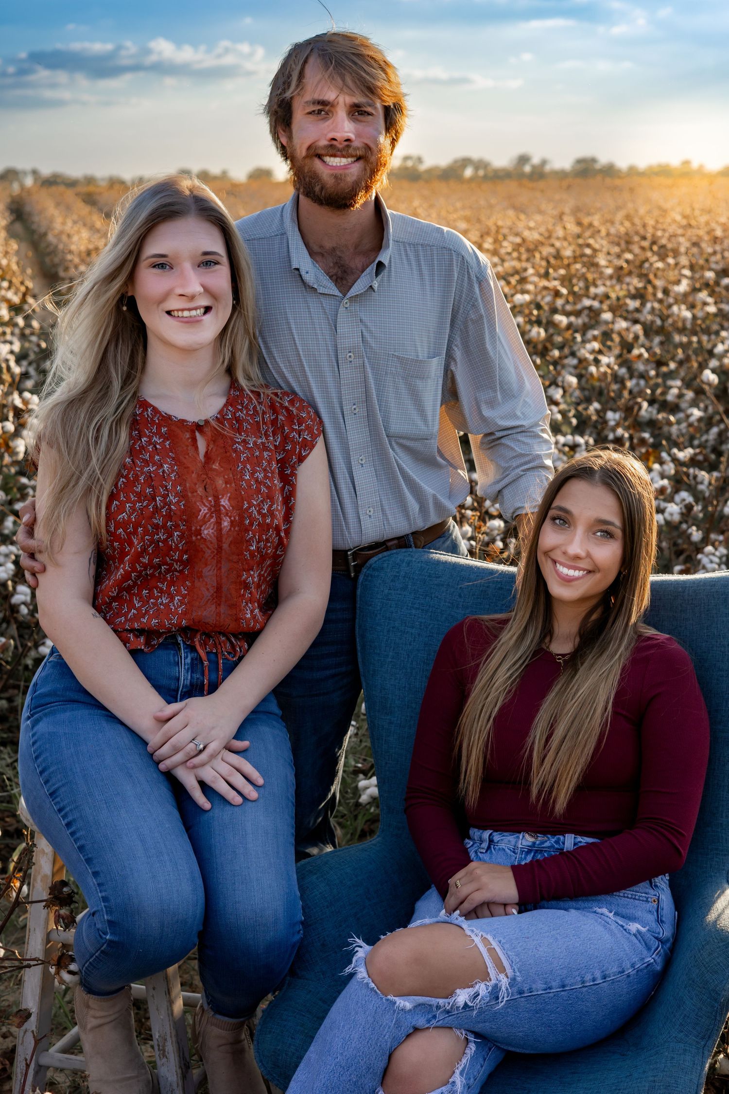 Family Session Cotton mini photography photographer Tupelo Mississippi Delta sunset siblings