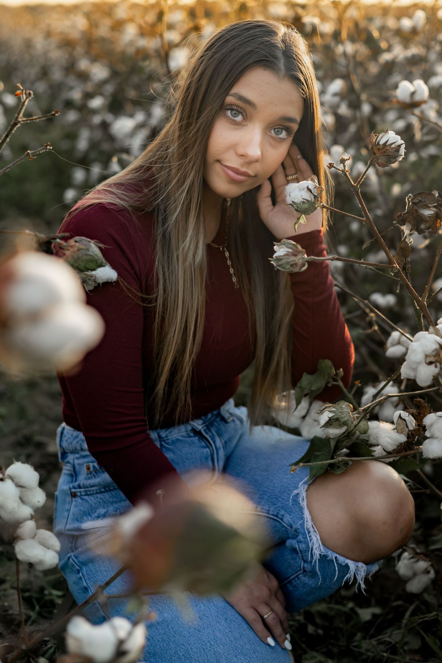 Senior Session Cotton minis photography photographer Shaw Mississippi Delta sunset