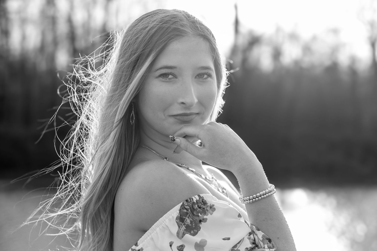 High School Senior portrait photography Cleveland Mississippi Stunning monochrome