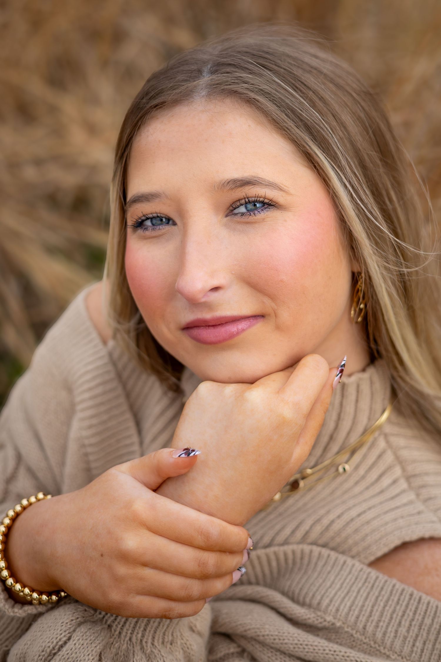 High School Senior portrait photography Cleveland Mississippi fall brown field wheat