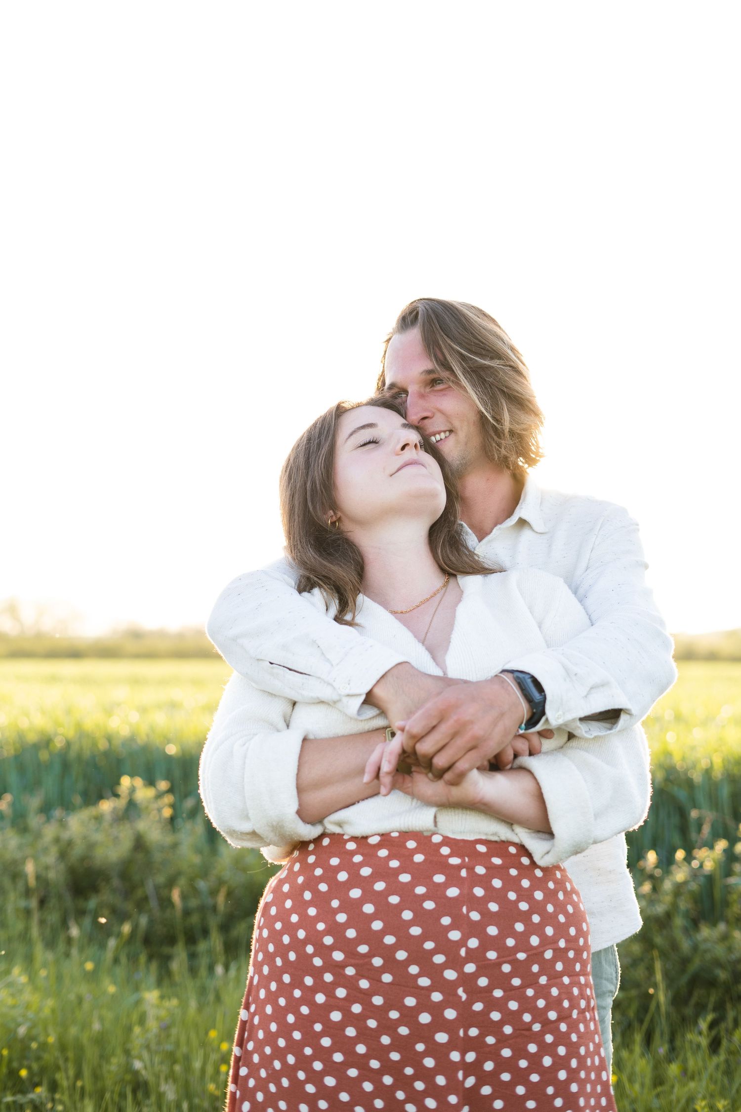 Photo couple sunset