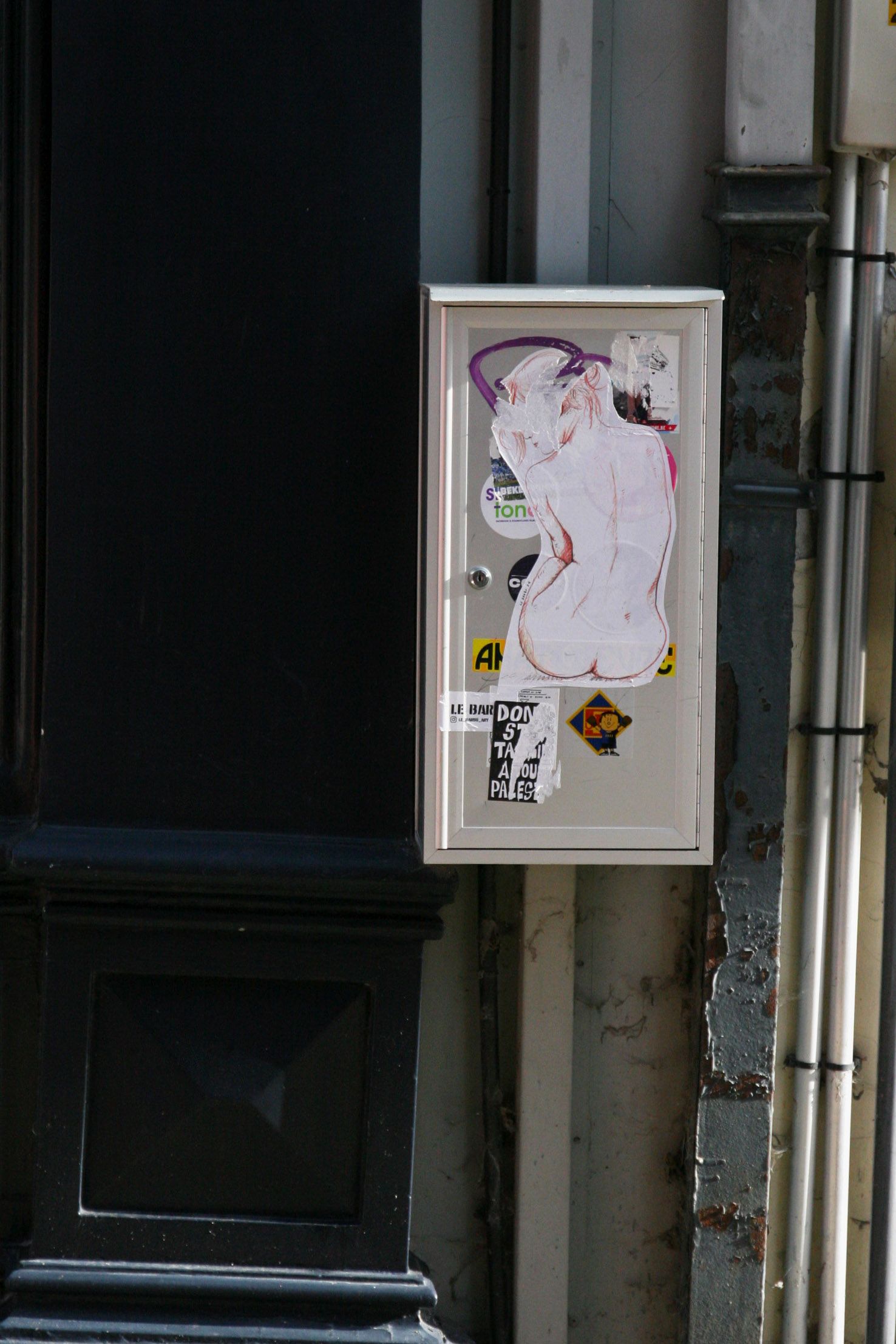 An electrical box on the street in Ghent, Belgium.