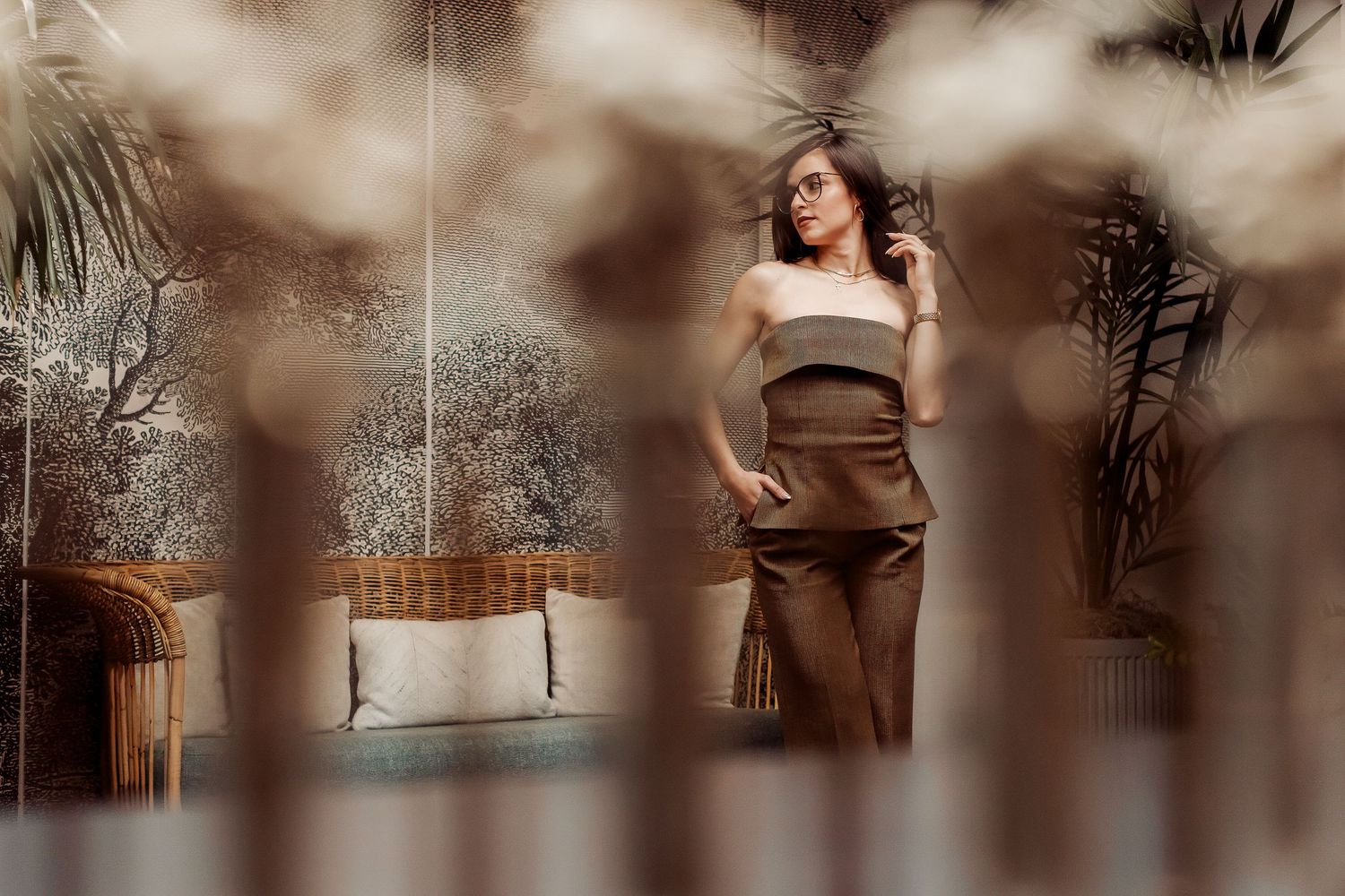 Artistic sepia-toned collage of outdoor nature scenes with blurred edges and dreamy atmospheric effects.