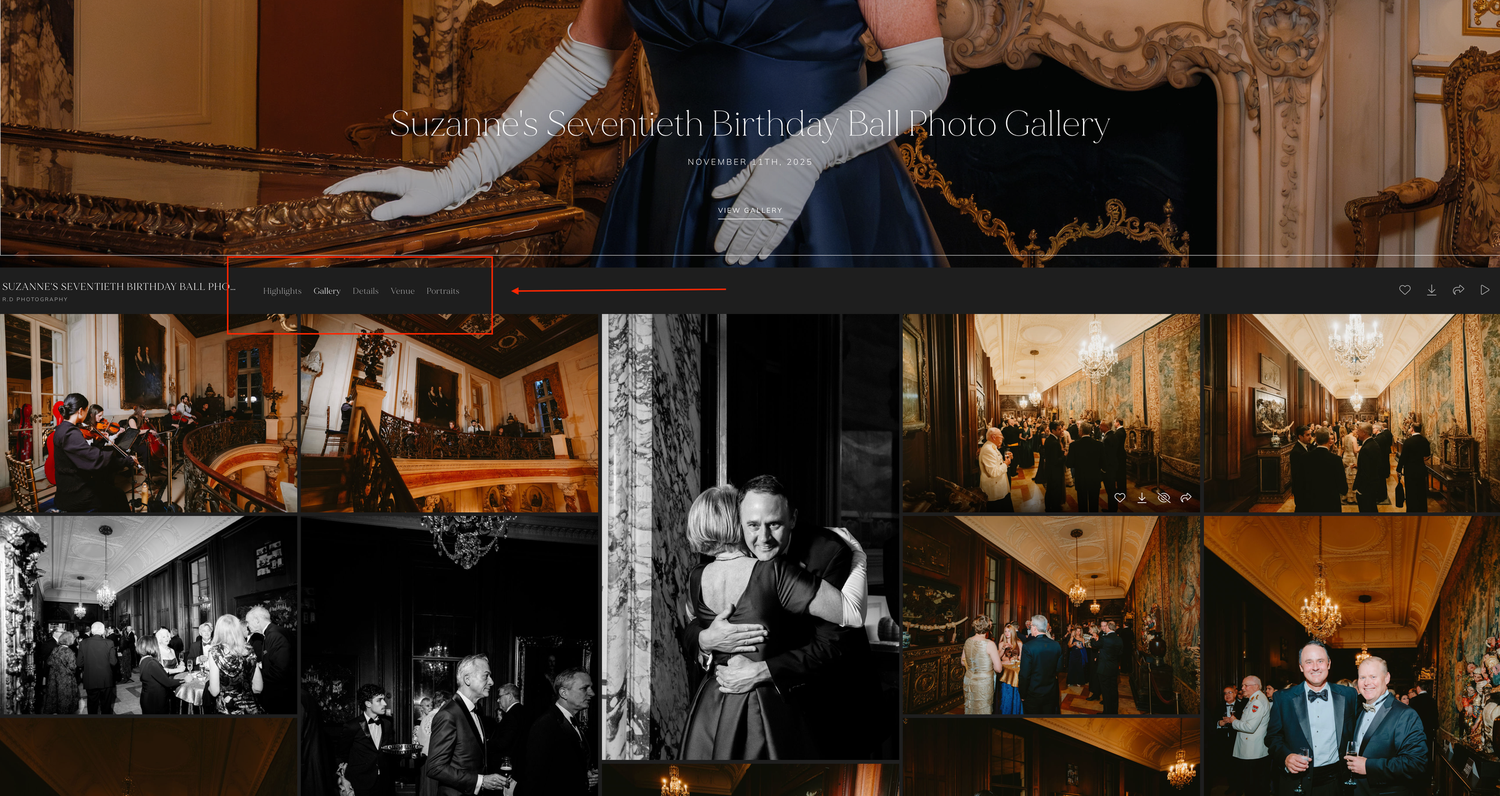A black and white film strip showing multiple frames of what appears to be a wedding celebration scene.
