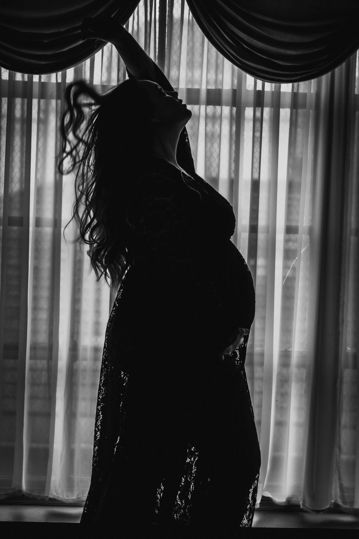 maternity session silhouette