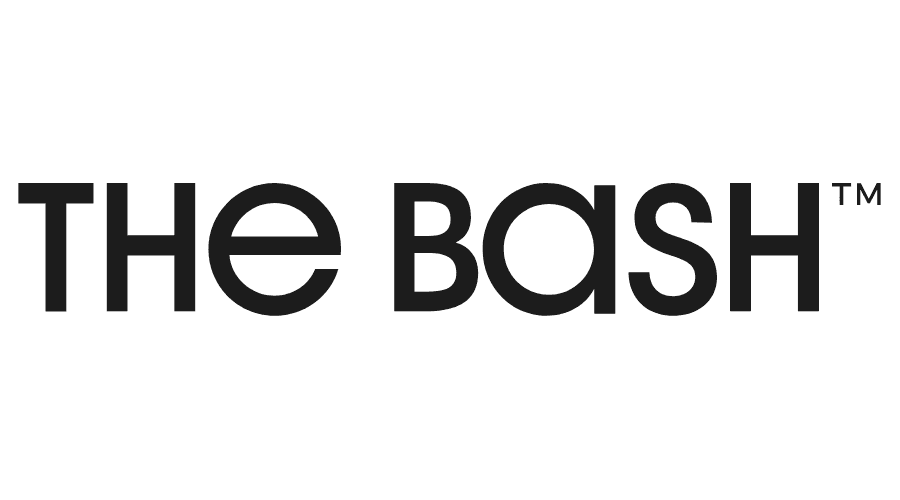 Black and white text logo reading 'THE BASH' in modern minimalist typography.