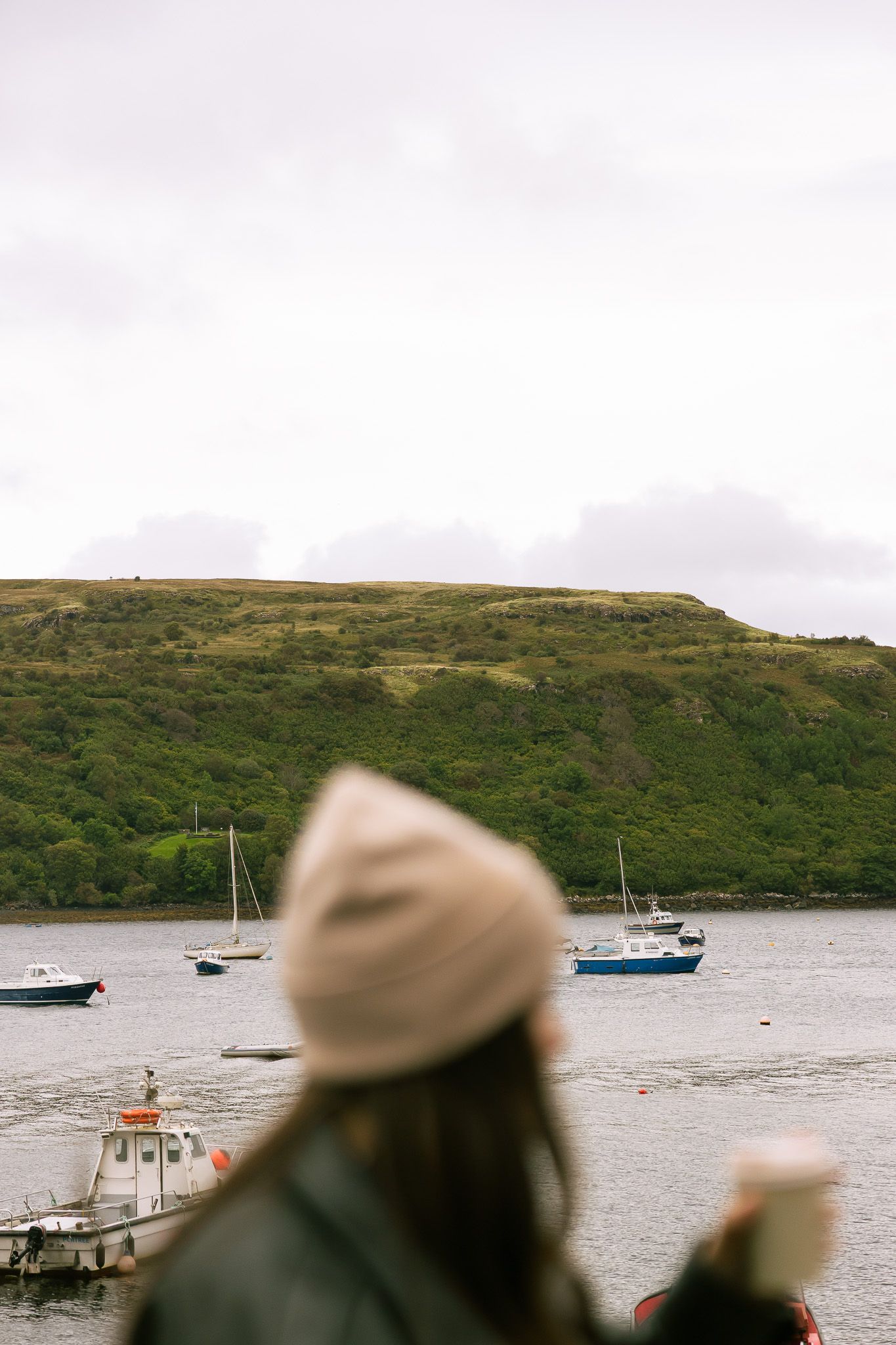Coffee stop in Portree, Scottish Highlands.