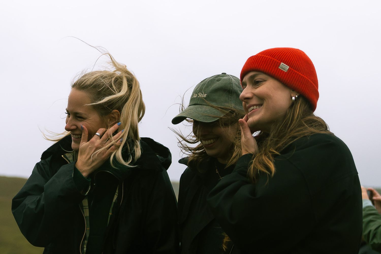 Candid travel photo of girls in Scotland.