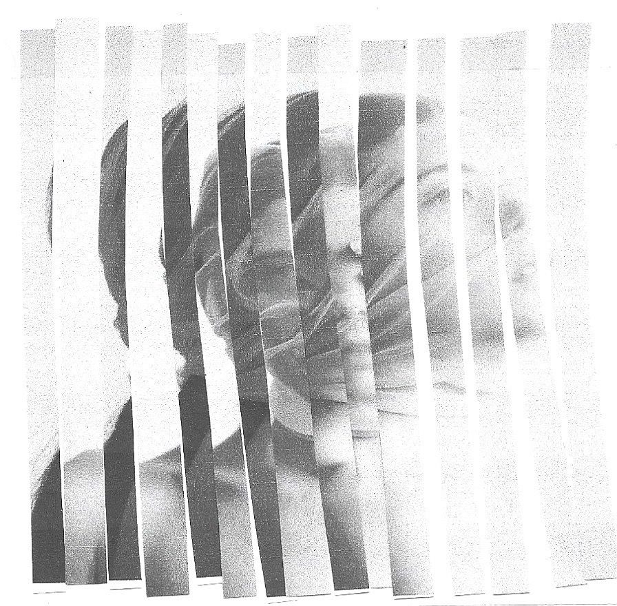 Creative portraiture, cut up paper.
