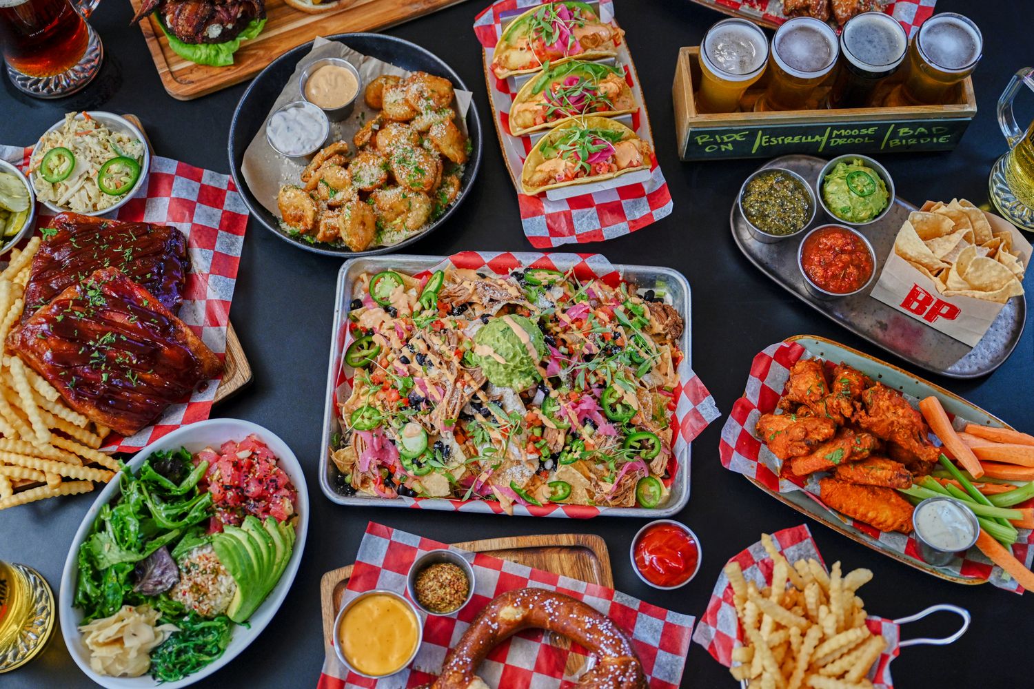 Las Vegas food and beverage photography featuring cocktails and appetizers