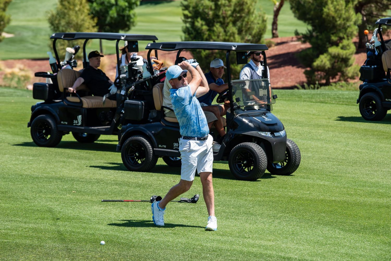 Chris Harrison participating in a celebrity golf event