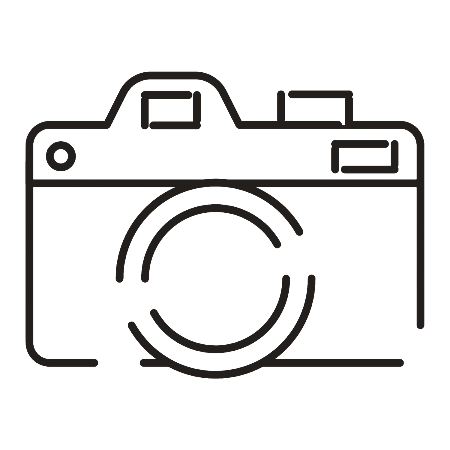 line draw icon of a camera