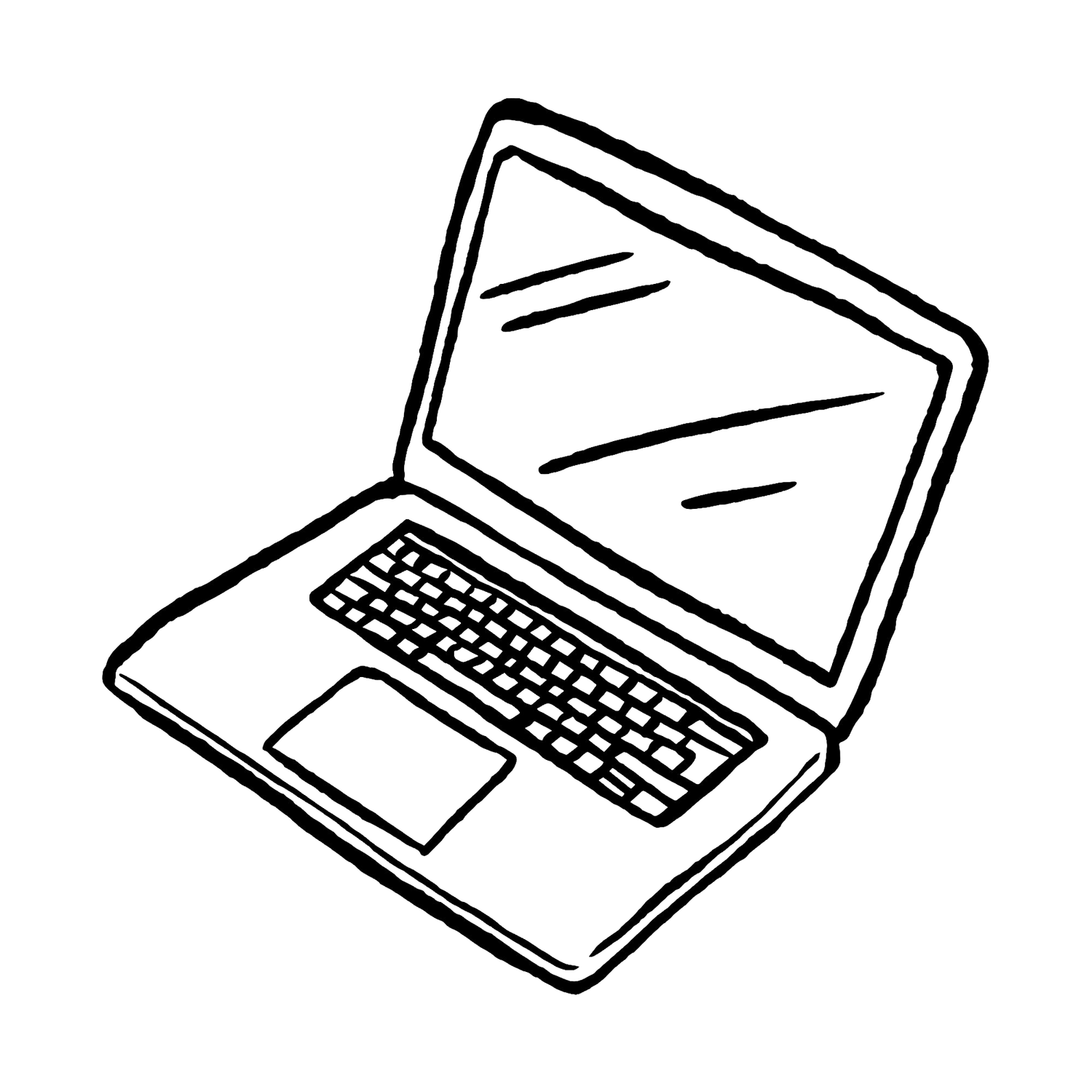 drawing of a laptop
