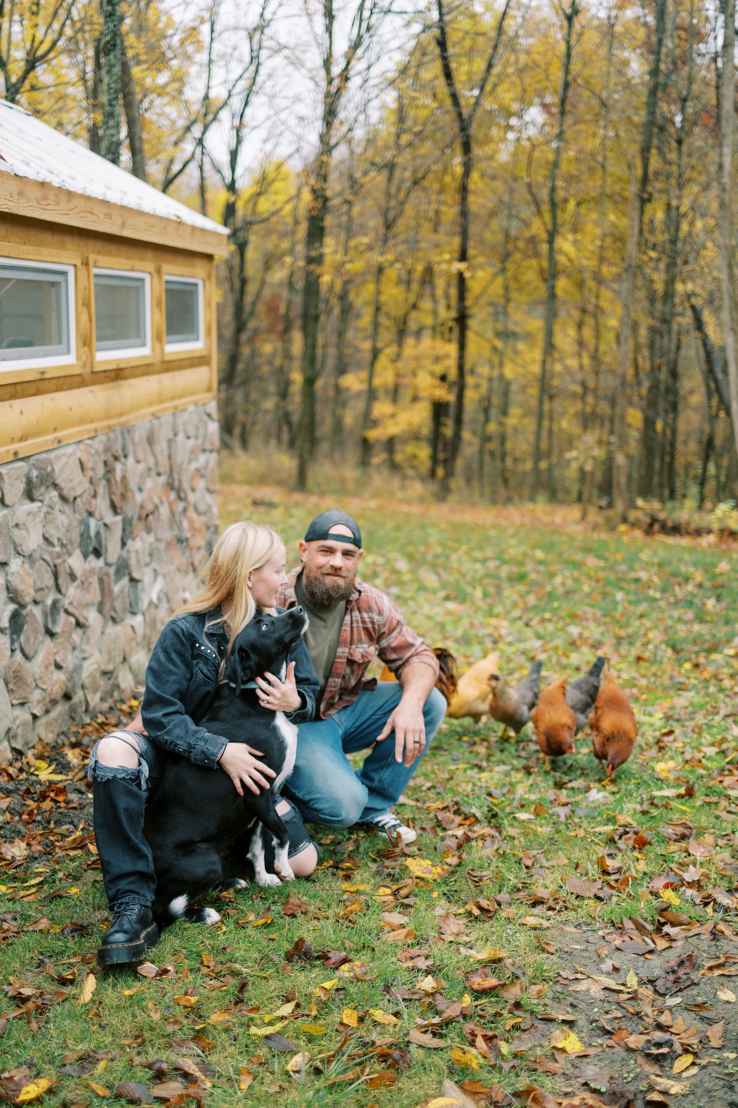 Backyard Family Photo session with Dog