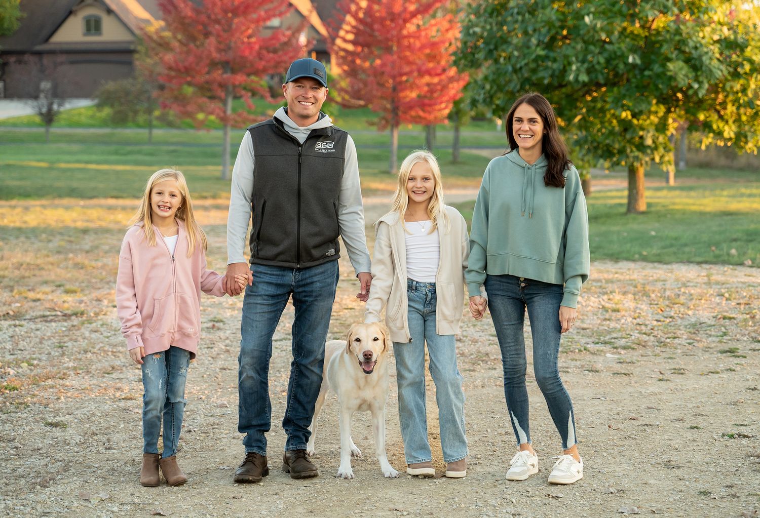 family walking