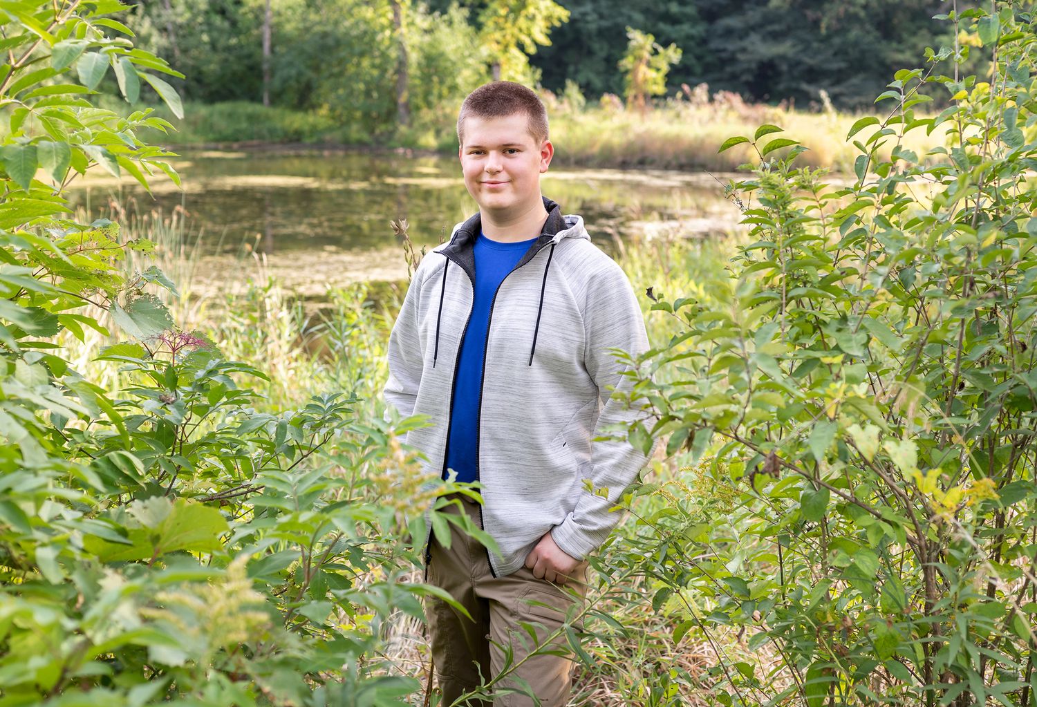 senior book pond grass