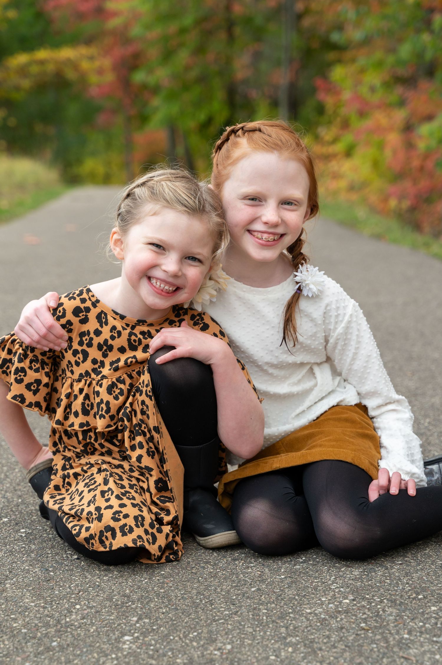 sisters girls fall photo