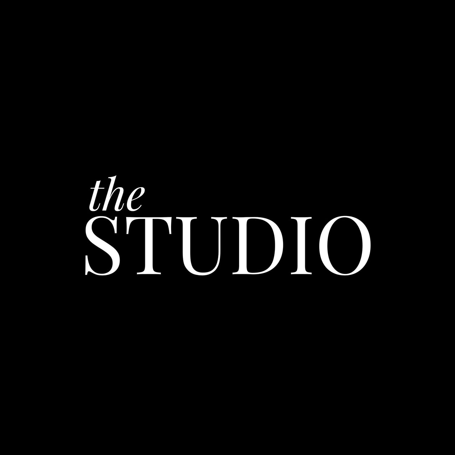 White text reading 'the STUDIO' on black background.