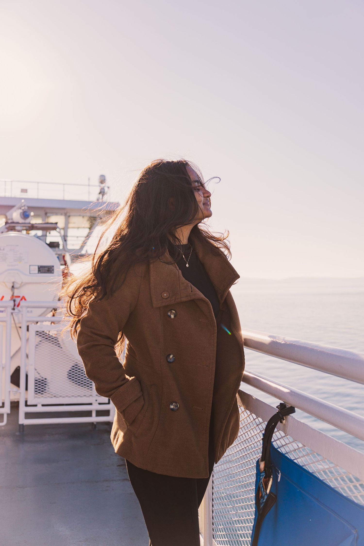 Authentic moment of joy captured on ferry from Victoria to mainland BC