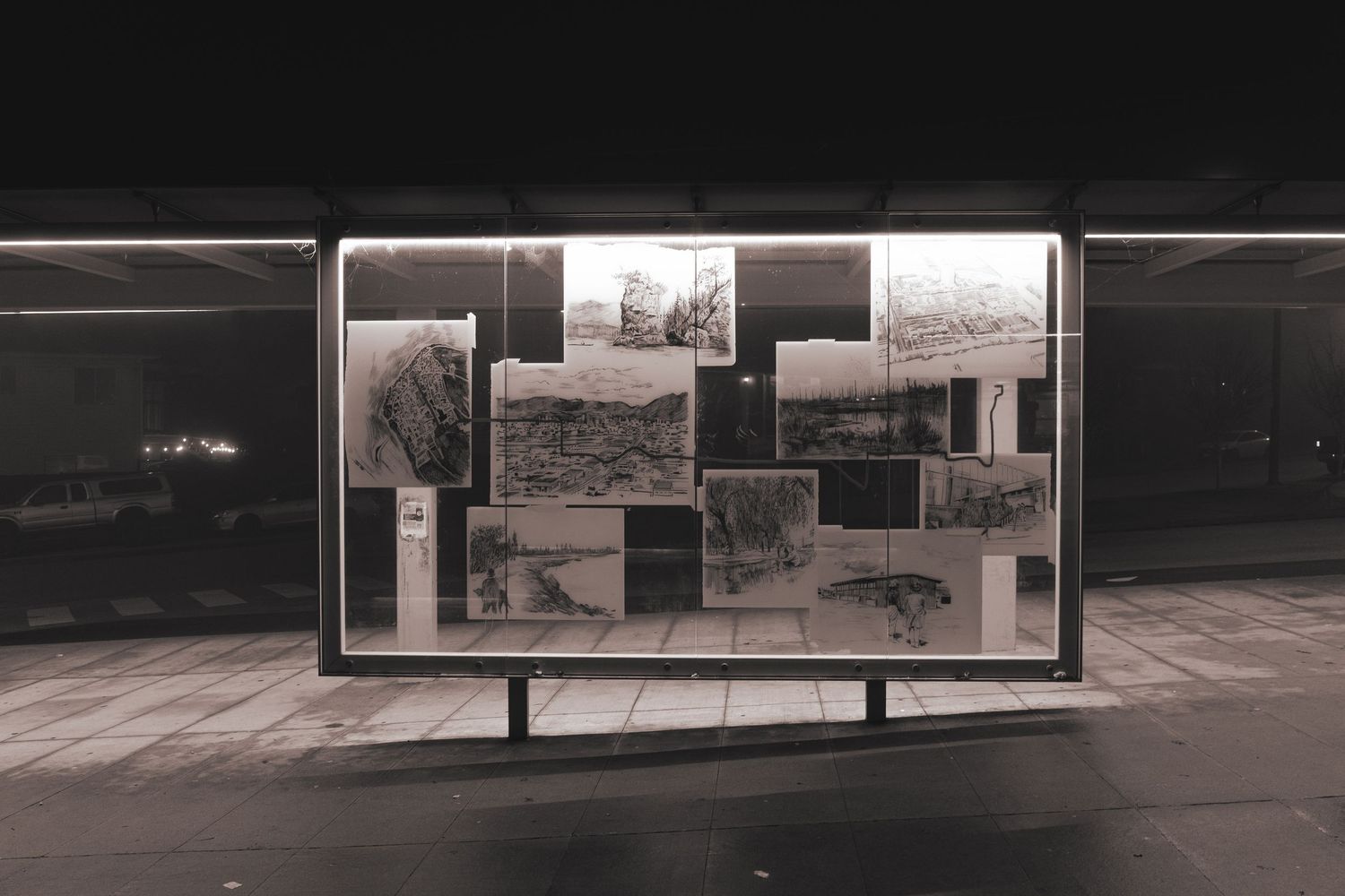 Aesthetic photo of bus stop in Vancouver, Canada