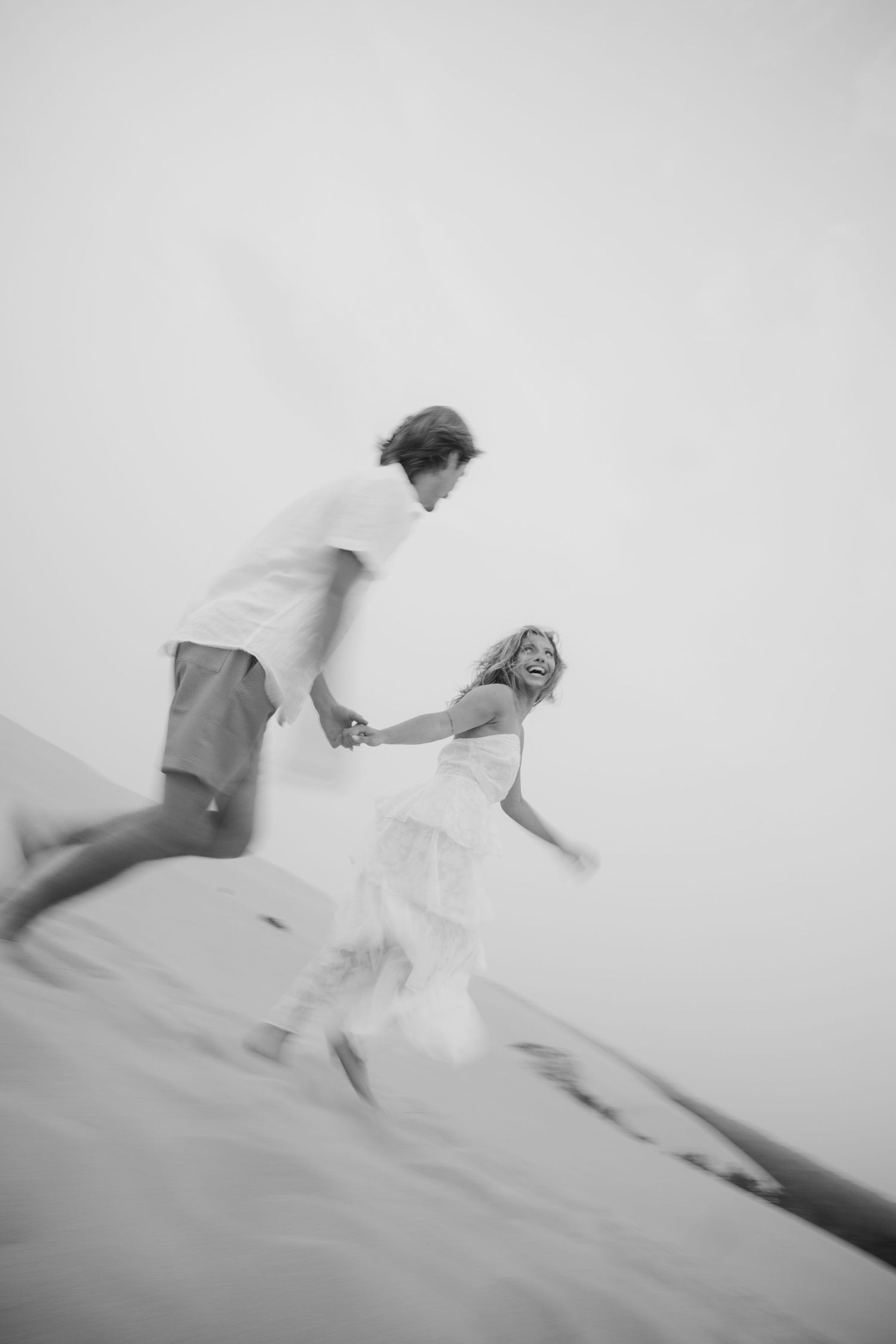 Candid engagement photo in Chicago photographed by Sam Burm Photo