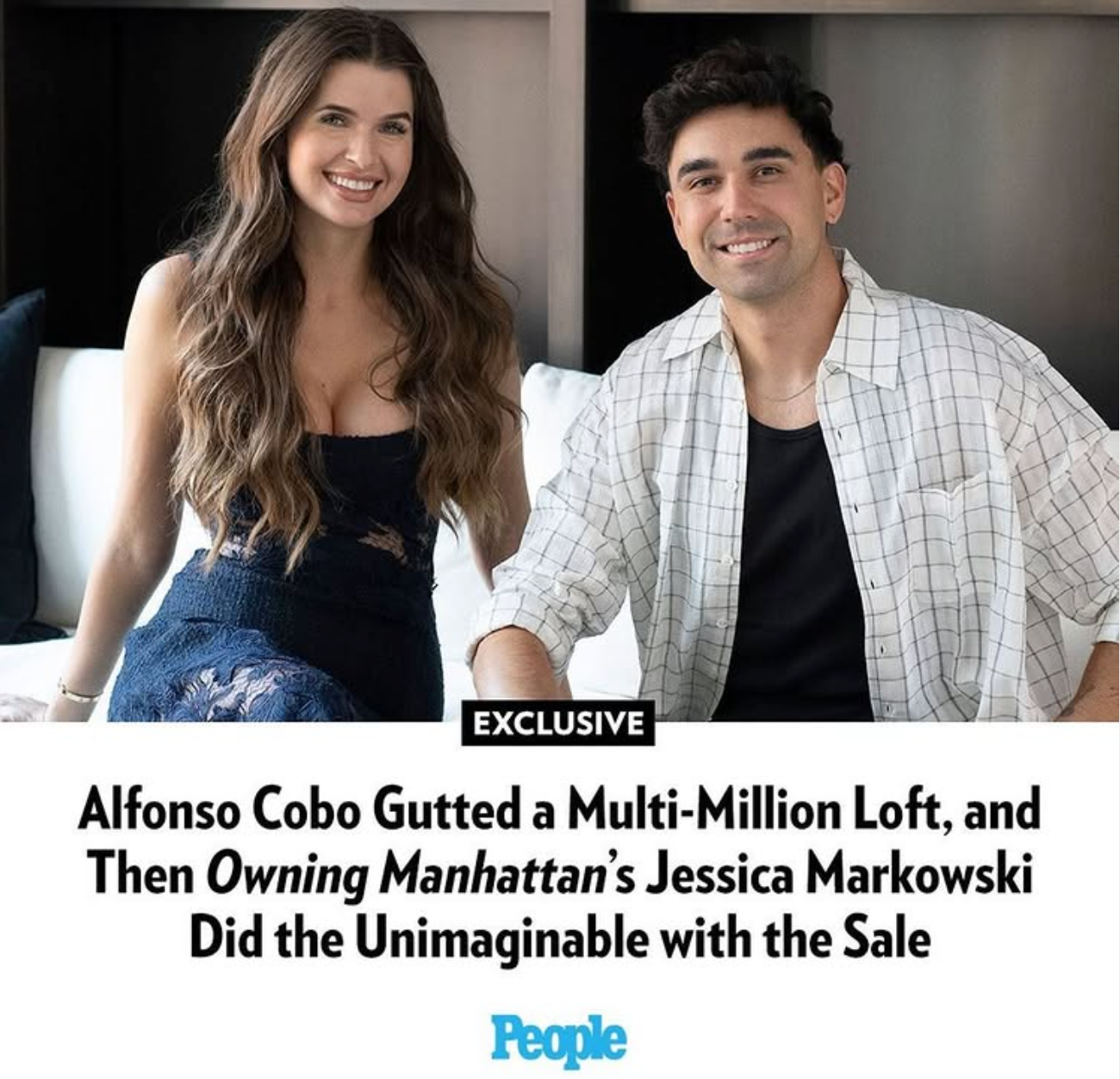 People Magazine exclusive featuring Jessica Markowski and Alfonso Cobo from Owning Manhattan.