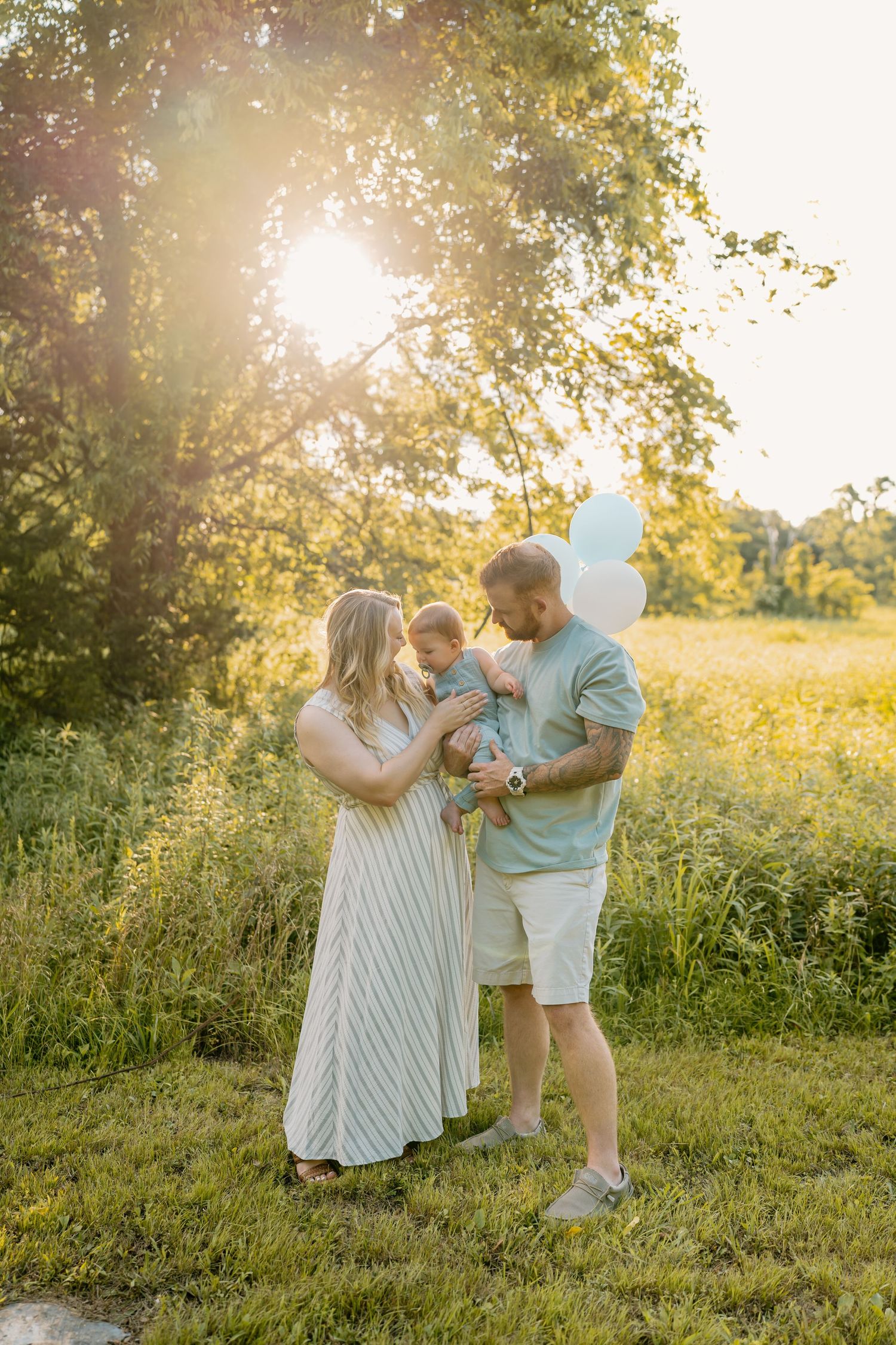 Mother and baby portrait during outdoor family photography session in Murfreesboro
